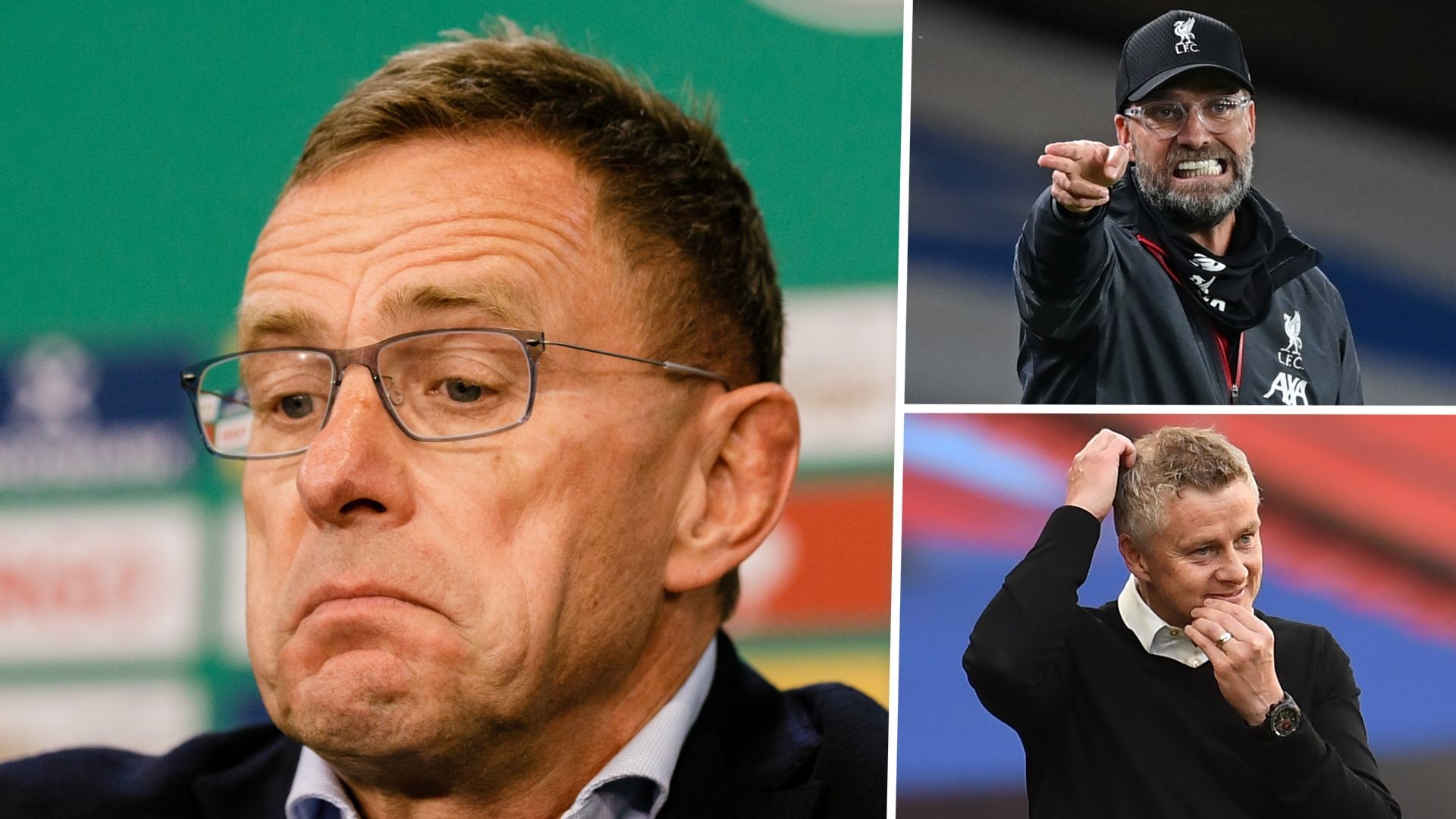 Ralf Rangnick Jurgen Klopp Ole Gunnar Solskjaer GFX