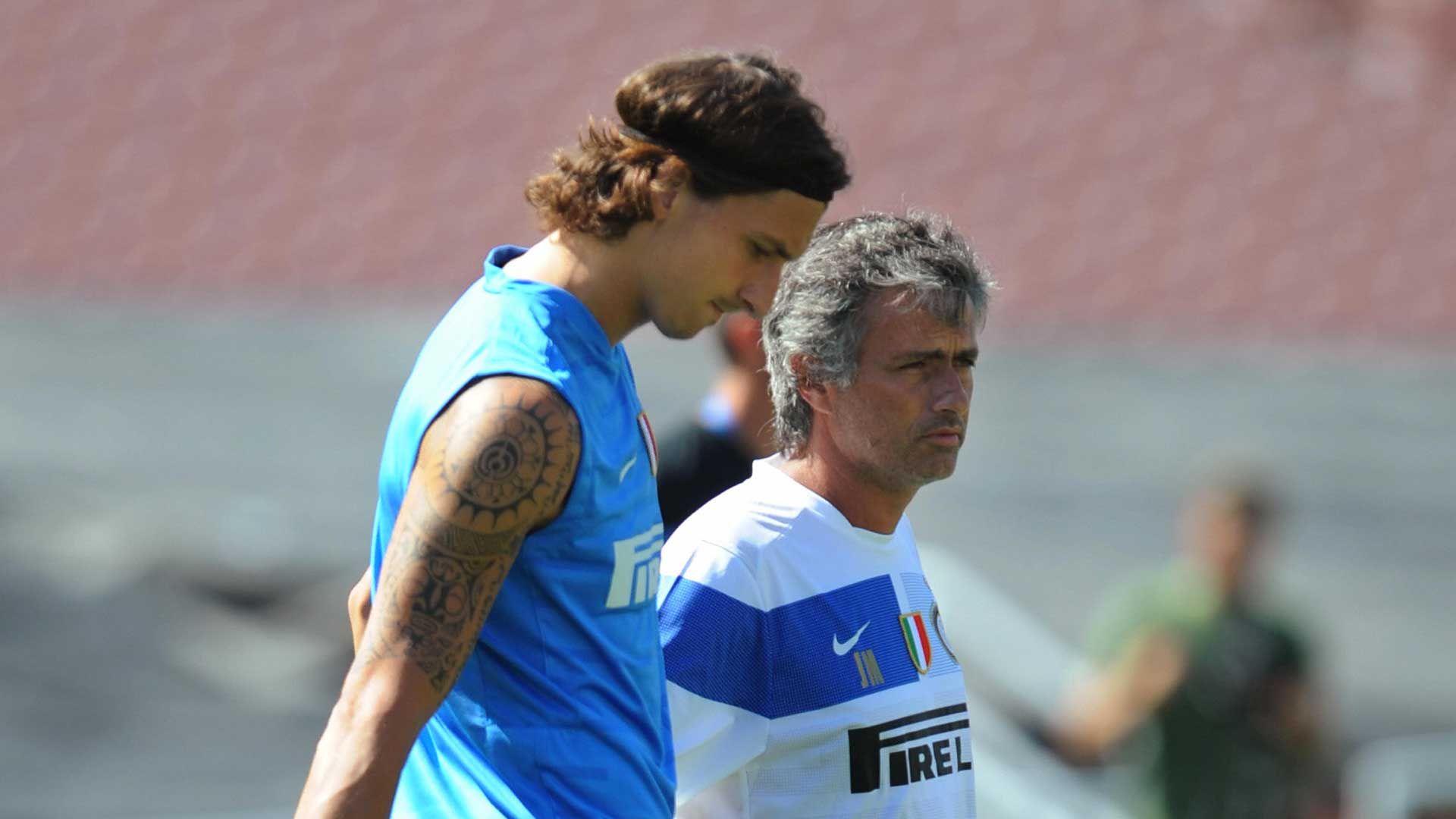 Zlatan Ibrahimovic and Jose Mourinho