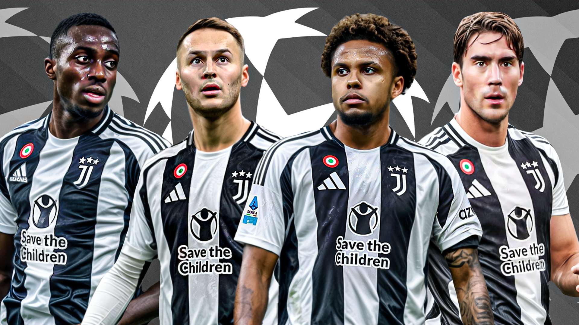 Weah Koopmeiners McKennie Vlahovic Juventus GFX