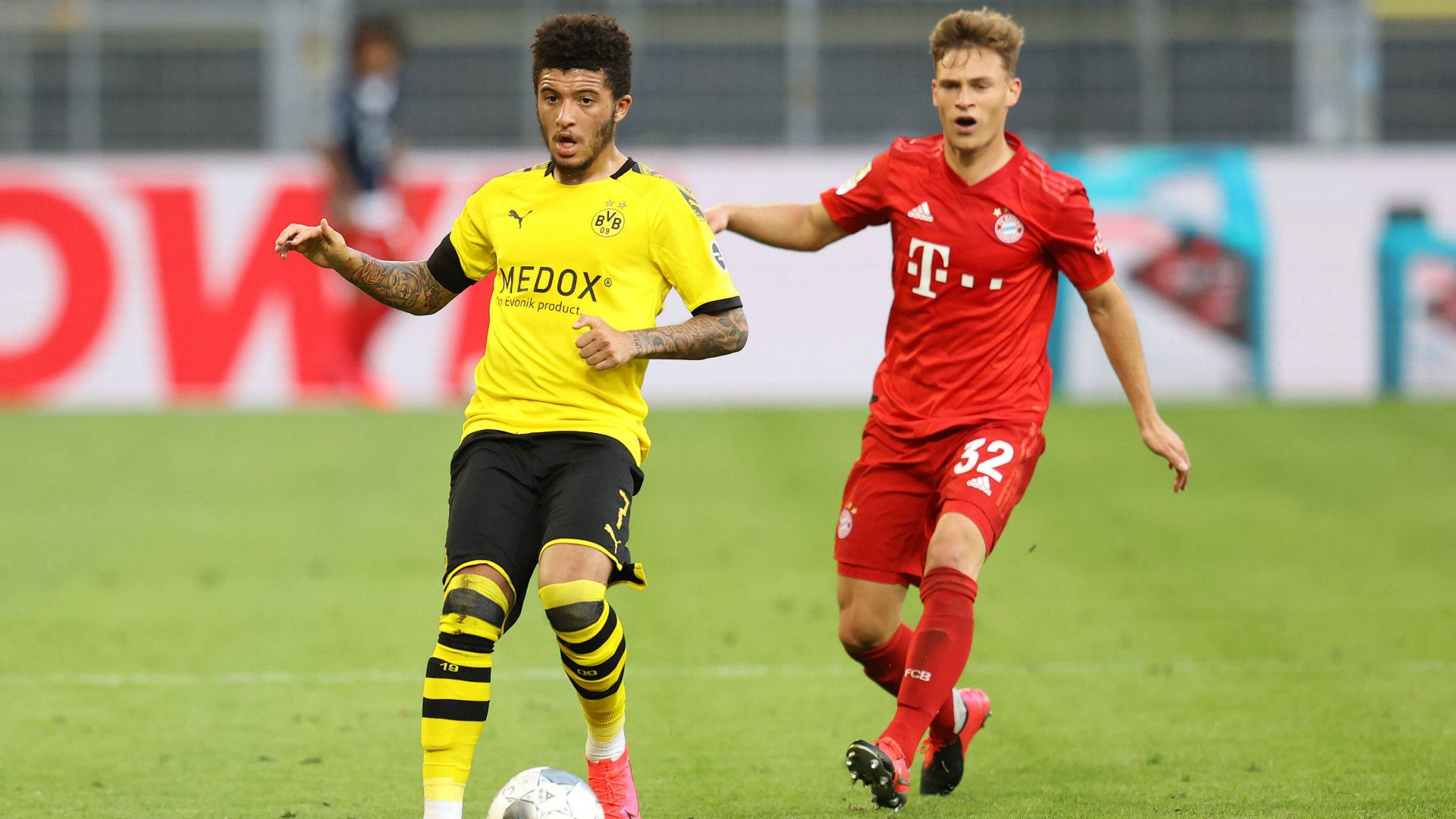 GERMANY ONLY: JADON SANCHO BORUSSIA DORTMUND JOSHUA KIMMICH BAYERN MÜNCHEN BUNDESLIGA 26052020