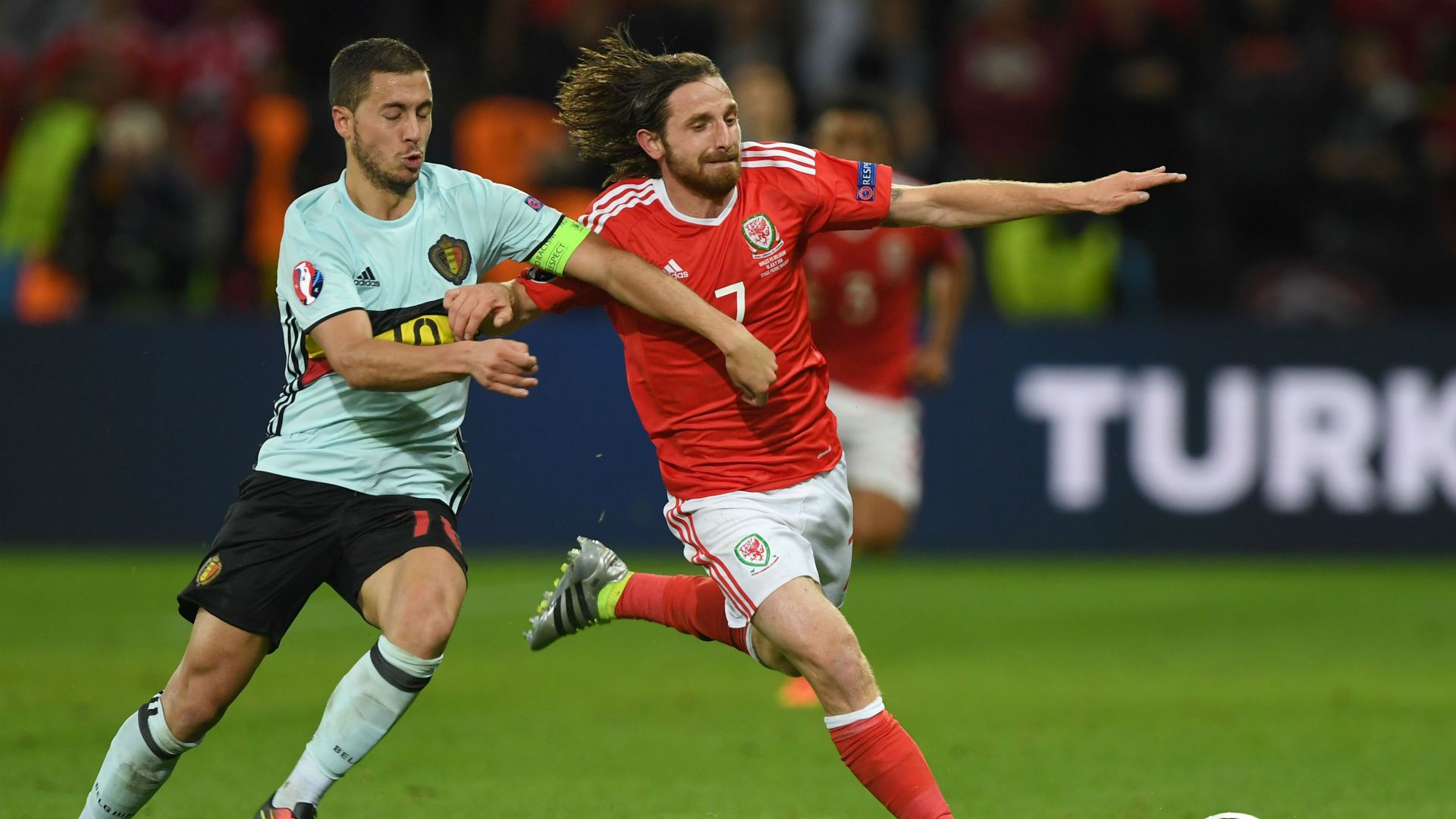 Joe Allen Euro 2016 Wales v Belgium