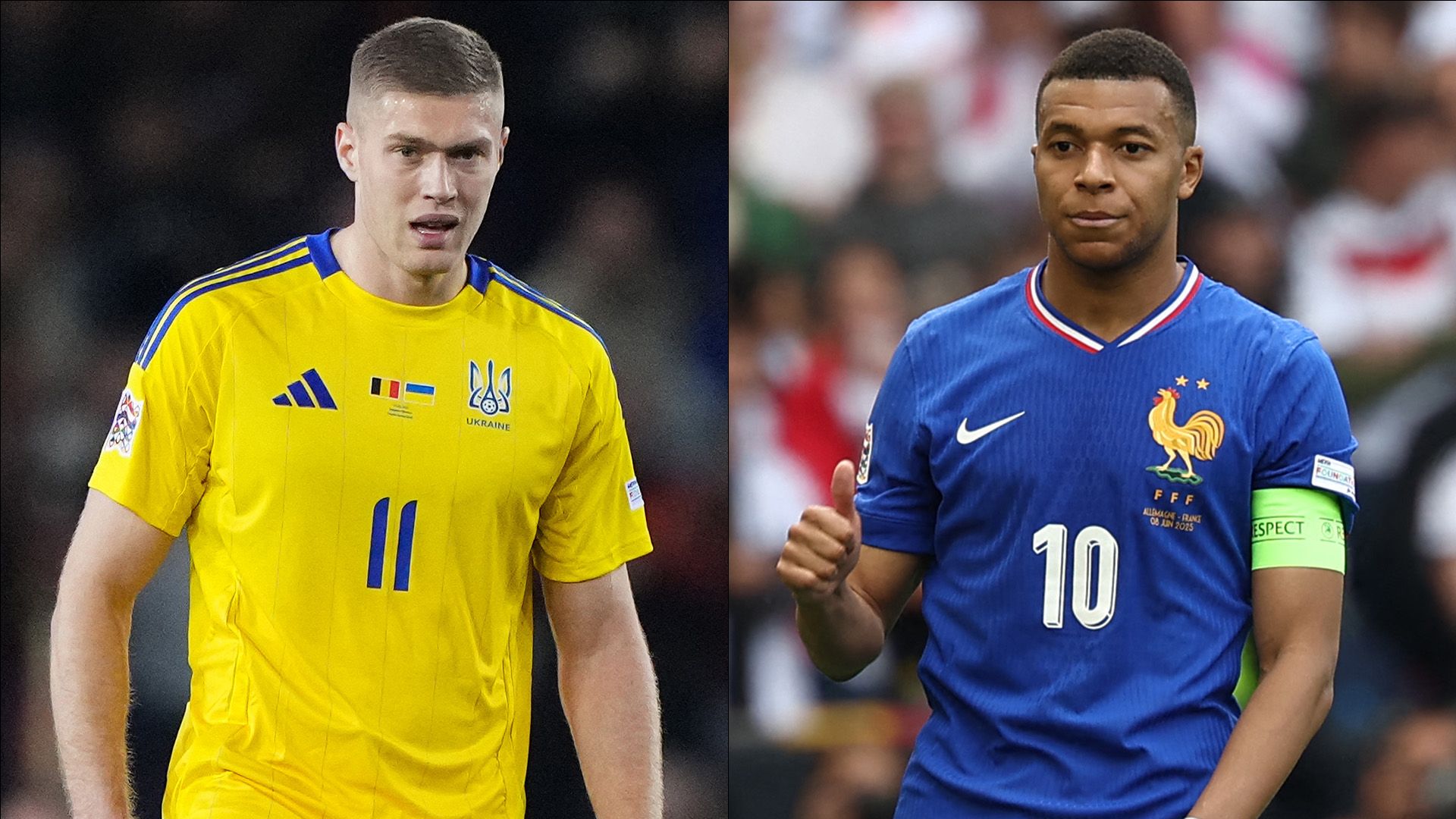 Artem Dovbyk Ukraine Kylian Mbappe France