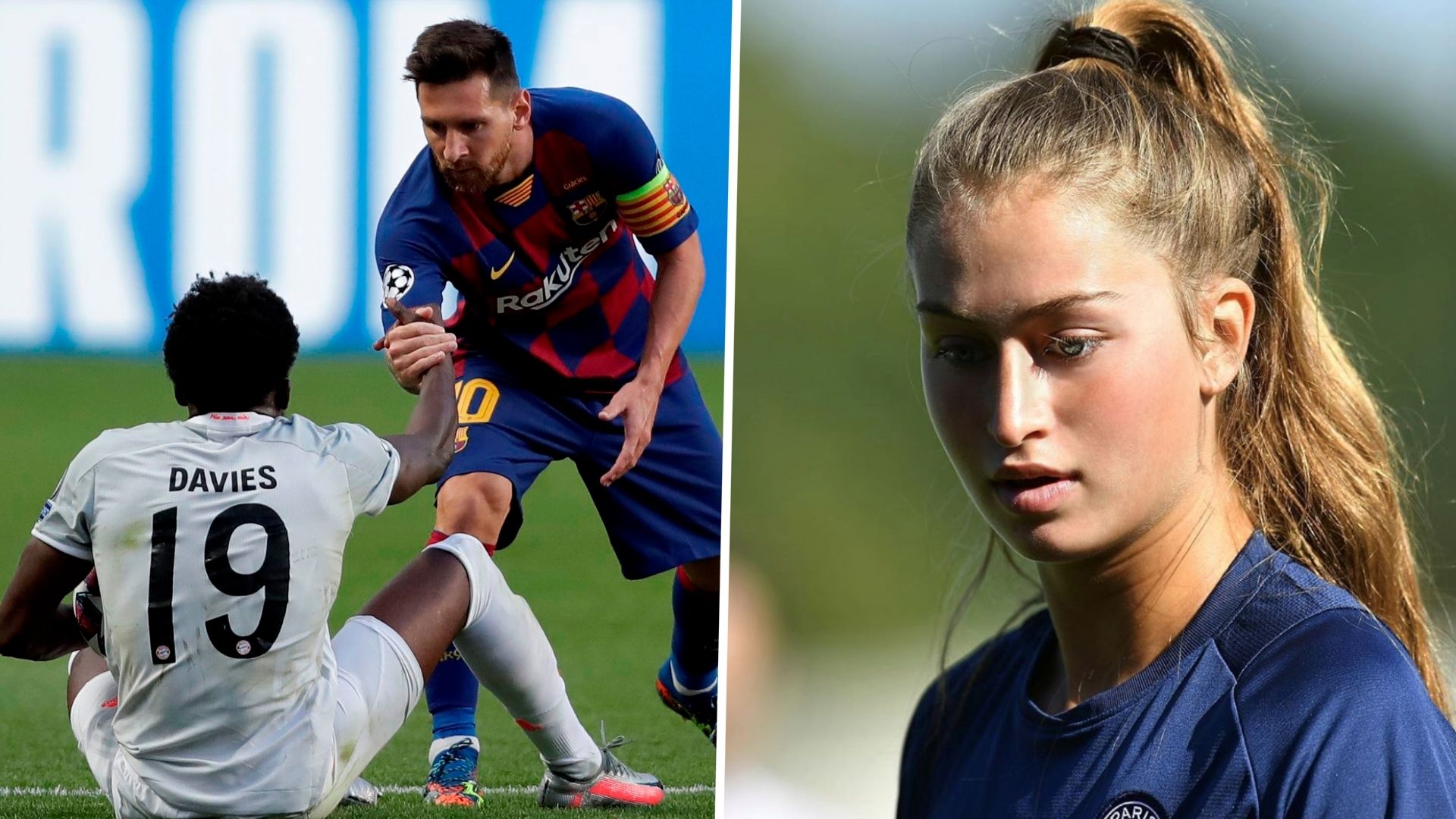 Jordyn Huitema Alphonso Davies Lionel Messi GFX