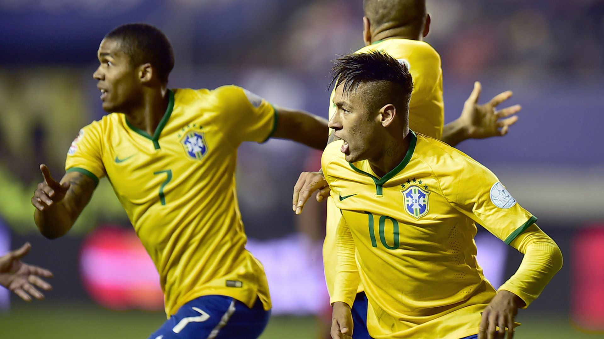 Neymar Douglas Costa Brazil Copa America 14062015