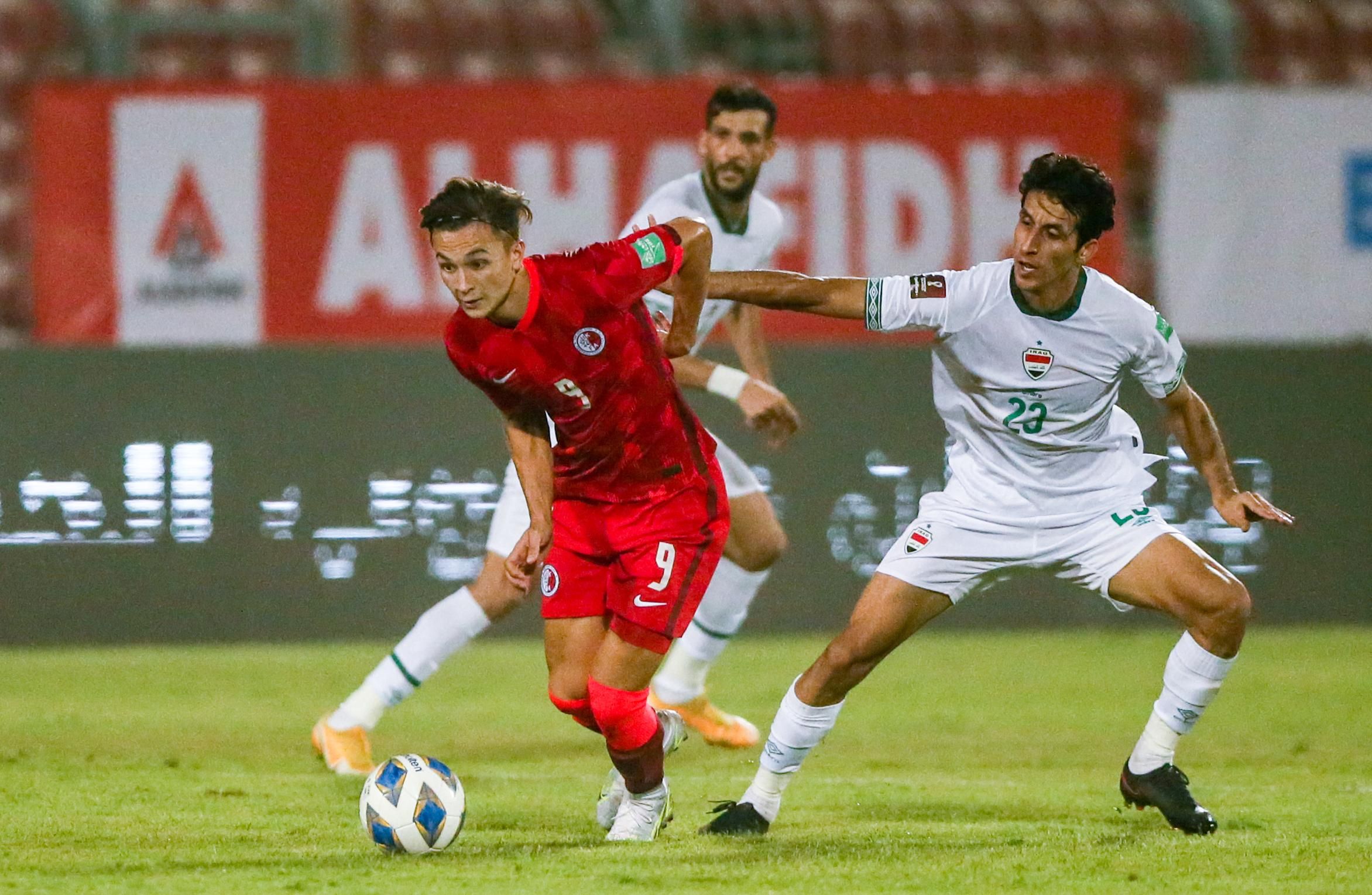World cup qualifer, Hong Kong 0：1 lost to Iraq.