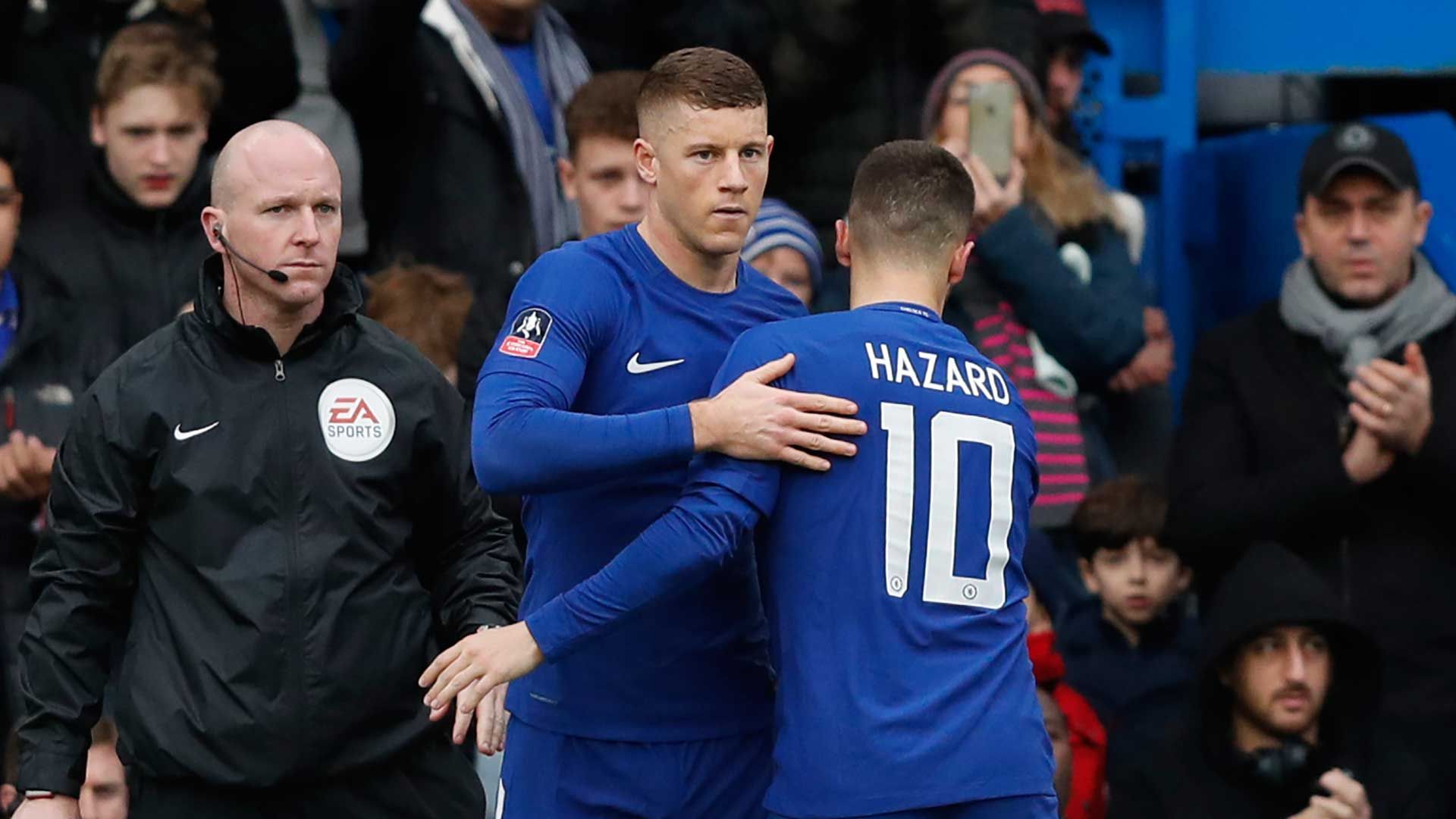 Ross Barkley and Eden Hazard at Chelsea