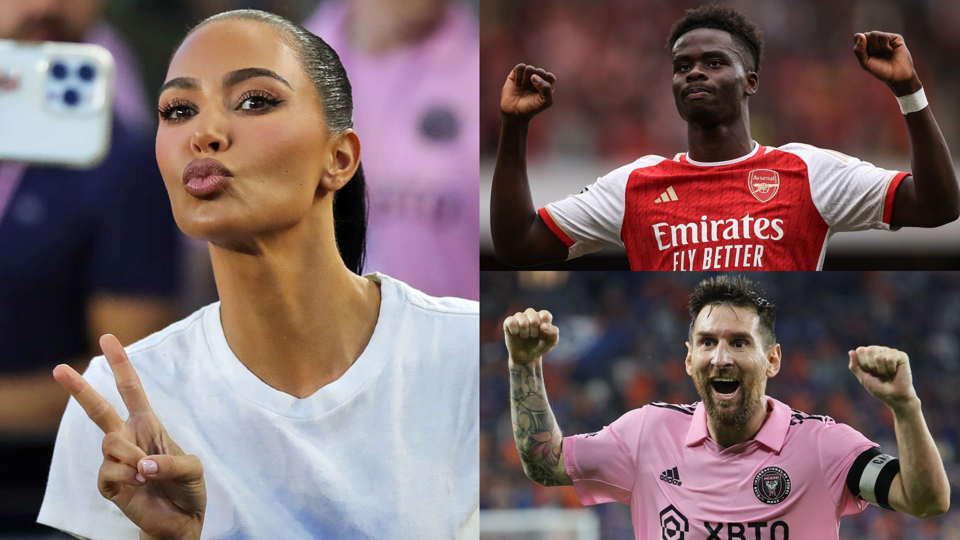 Kim Kardashian Bukayo Saka Lionel Messi