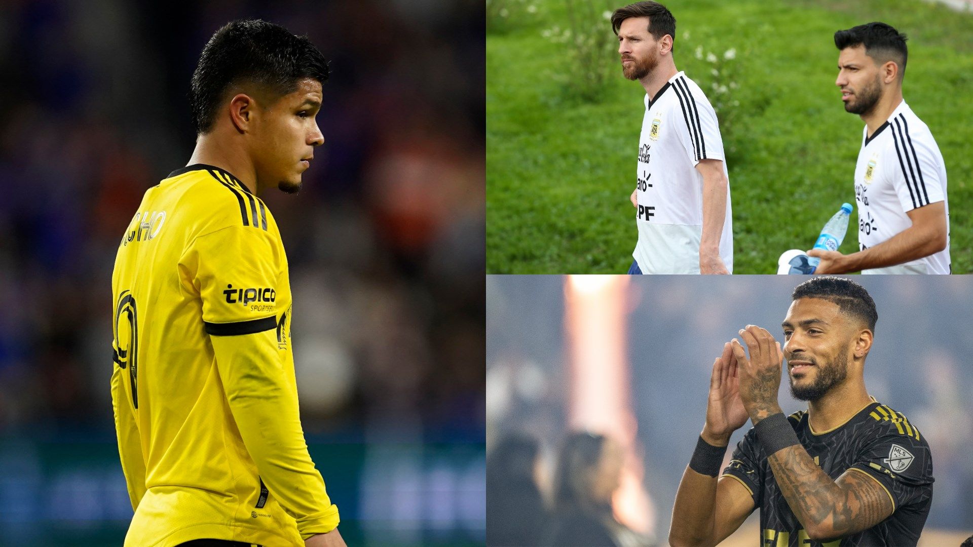 Cucho Hernandez Lionel Messi Sergio Aguero split 