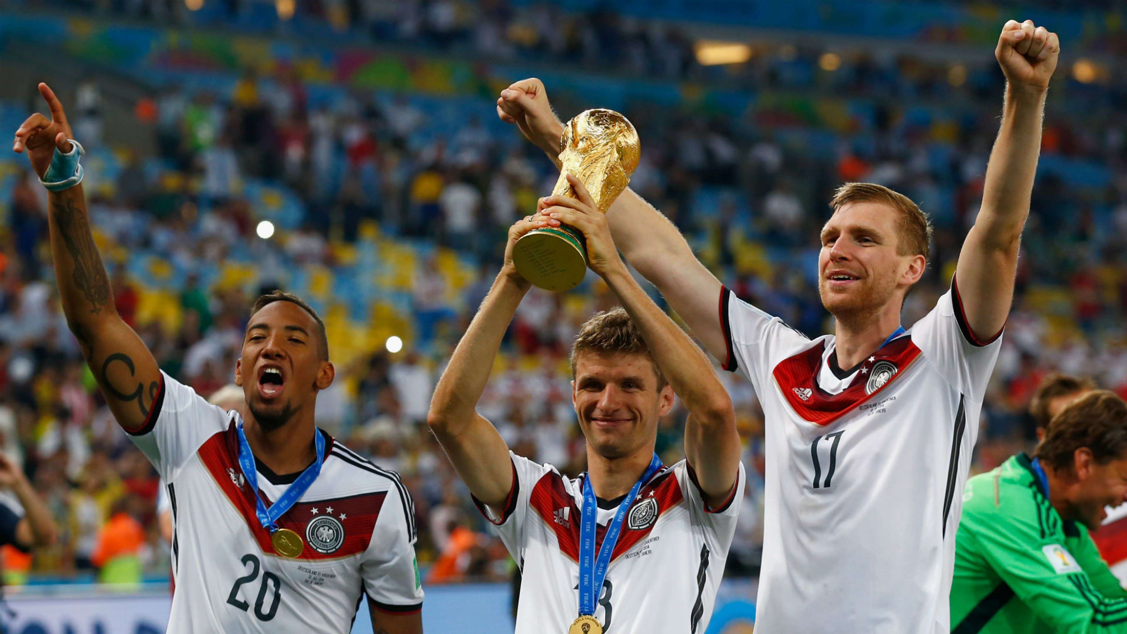 Jerome Boateng, Thomas Muller, Per Mertesacker Germany 2014 World Cup