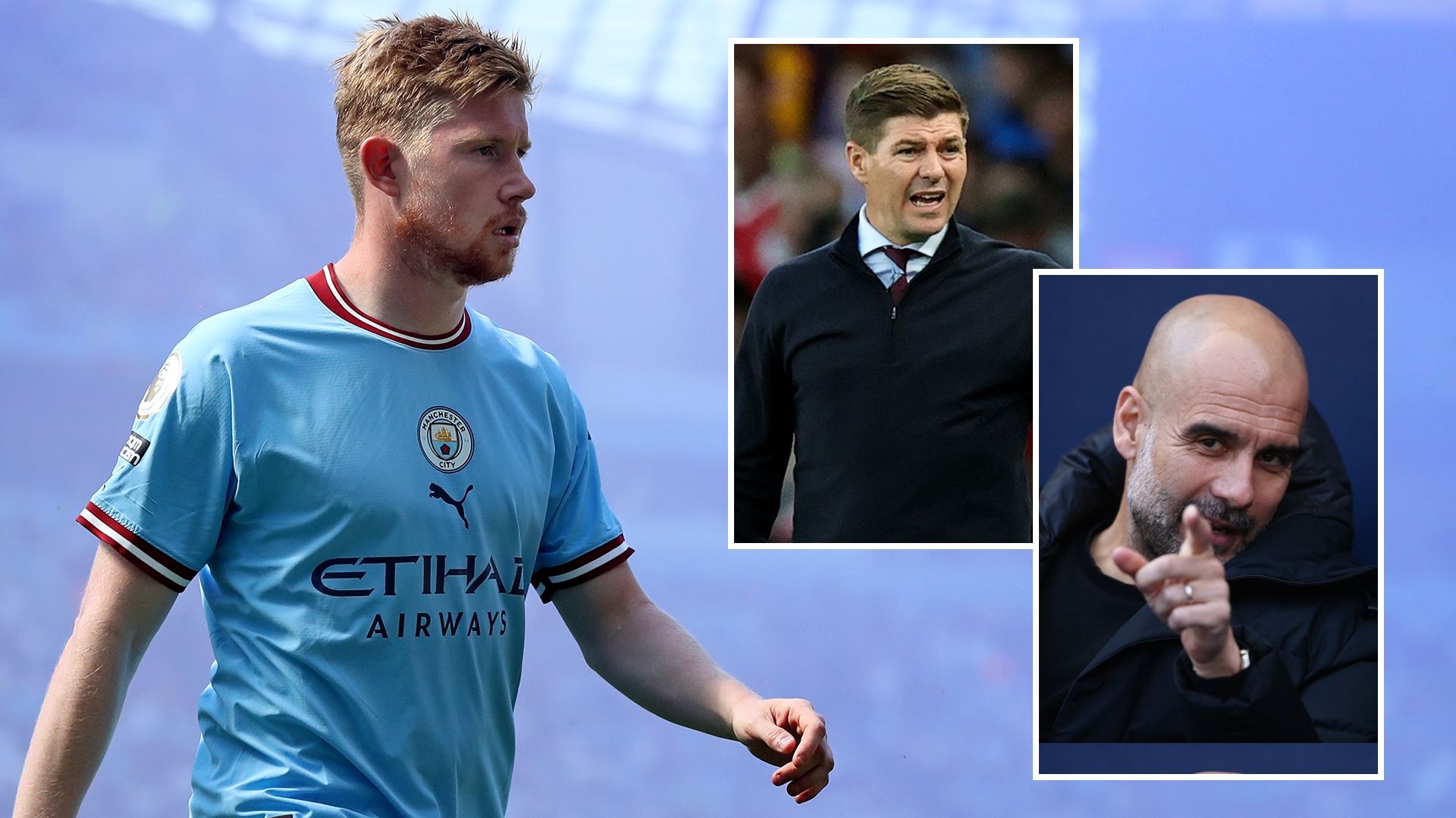 Kevin De Bruyne Steven Gerrard Pep Guardiola