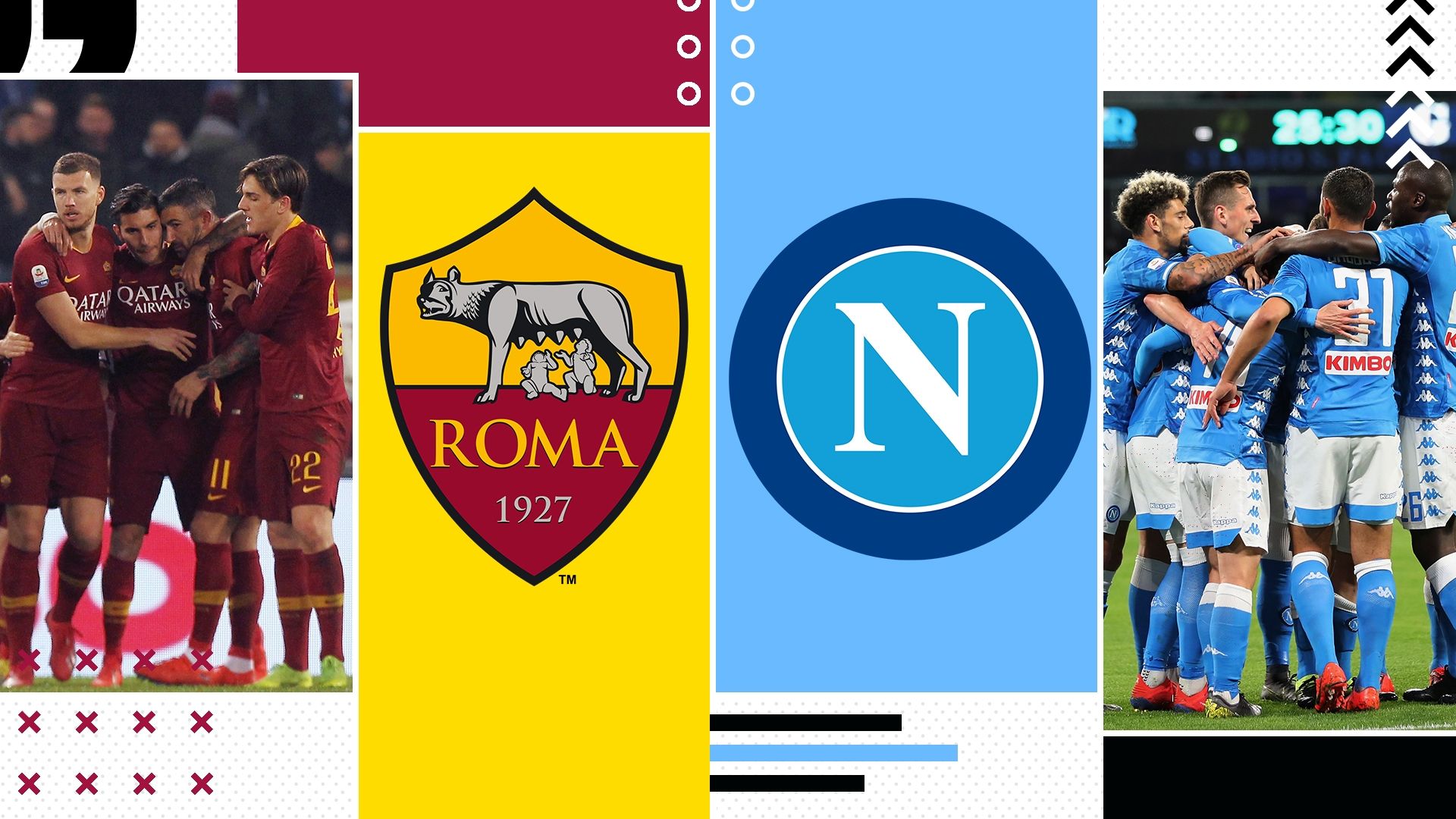 Roma Napoli Serie A tv streaming