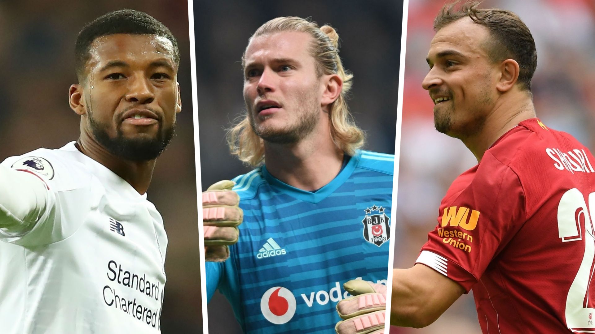 Gini Wijnaldum, Loris Karius, Xherdan Shaqiri GFX Liverpool