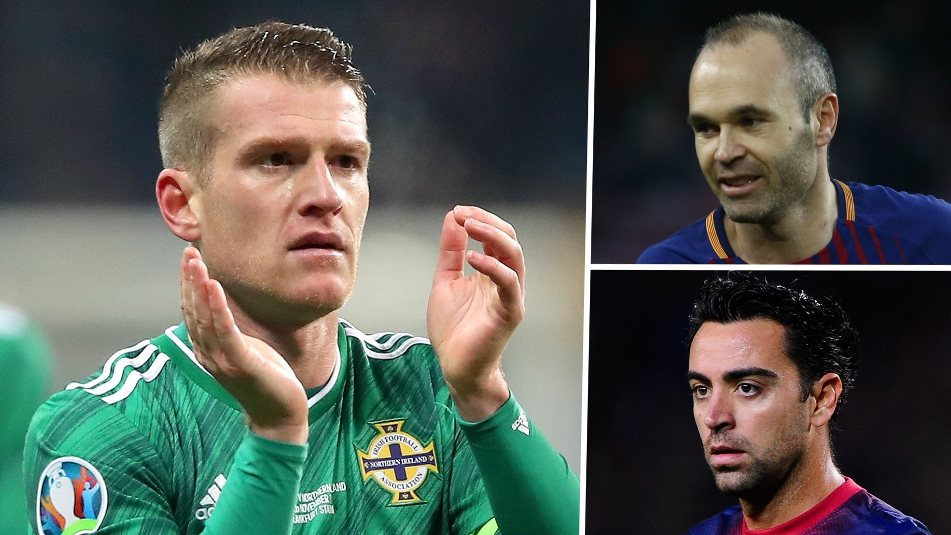 Steven Davis, Andres Iniesta, Xavi Hernandez