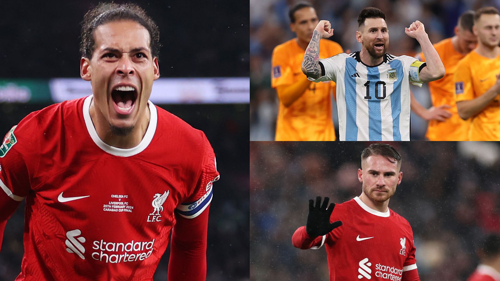 Virgil van Dijk Lionel Messi Alexis Mac Allister