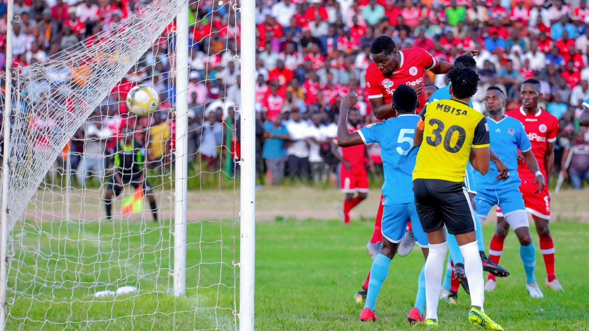 John Bocco scores for Simba Sc vs Mwadui FC.