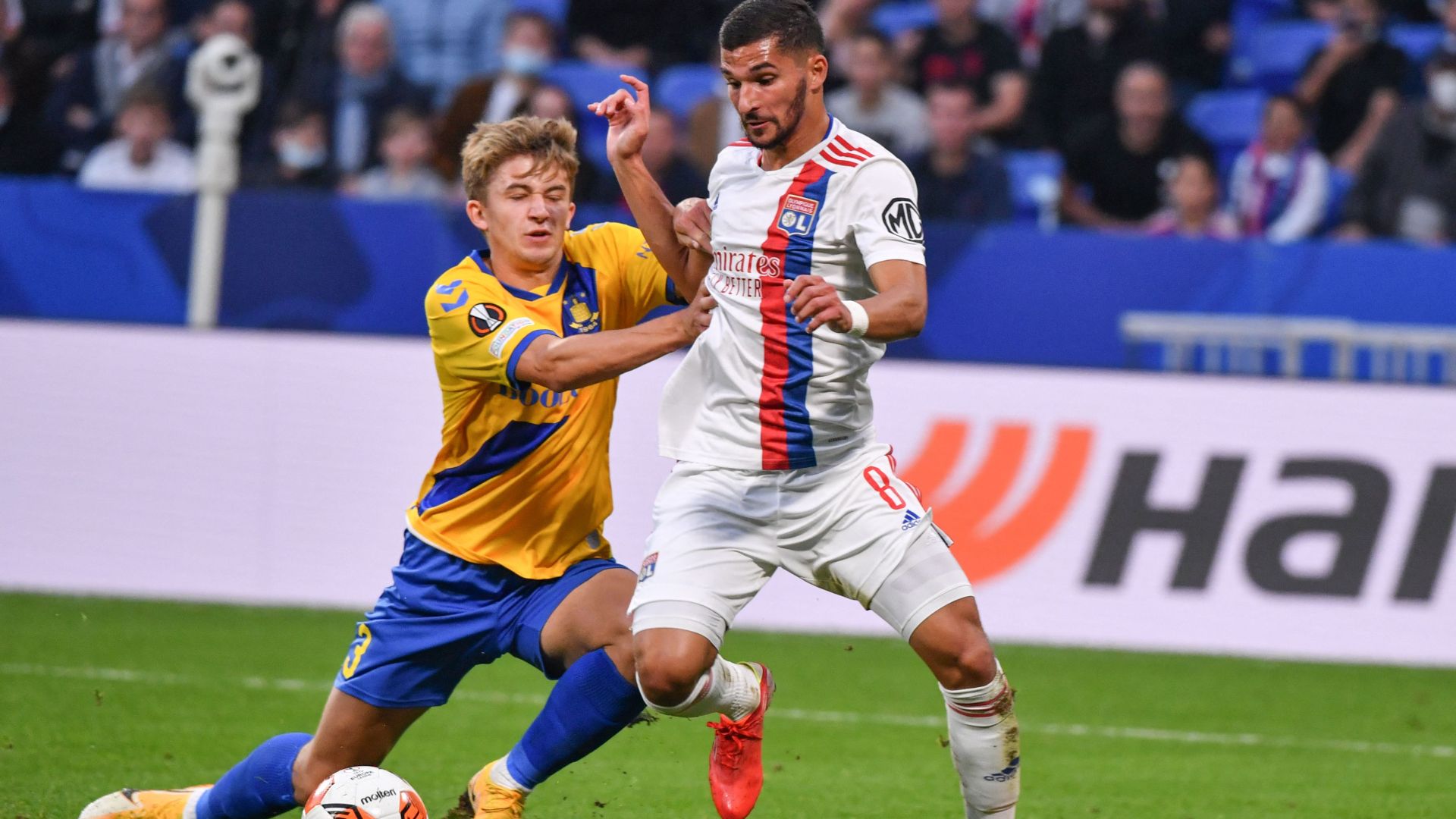 Houssem Aouar Lyon Brondby UEFA Europa League 30092021