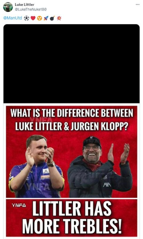 Luke Littler Jurgen Klopp joke