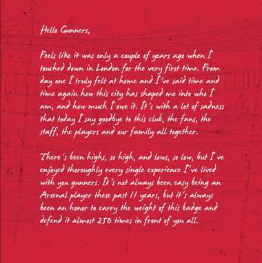 Bellerin letter