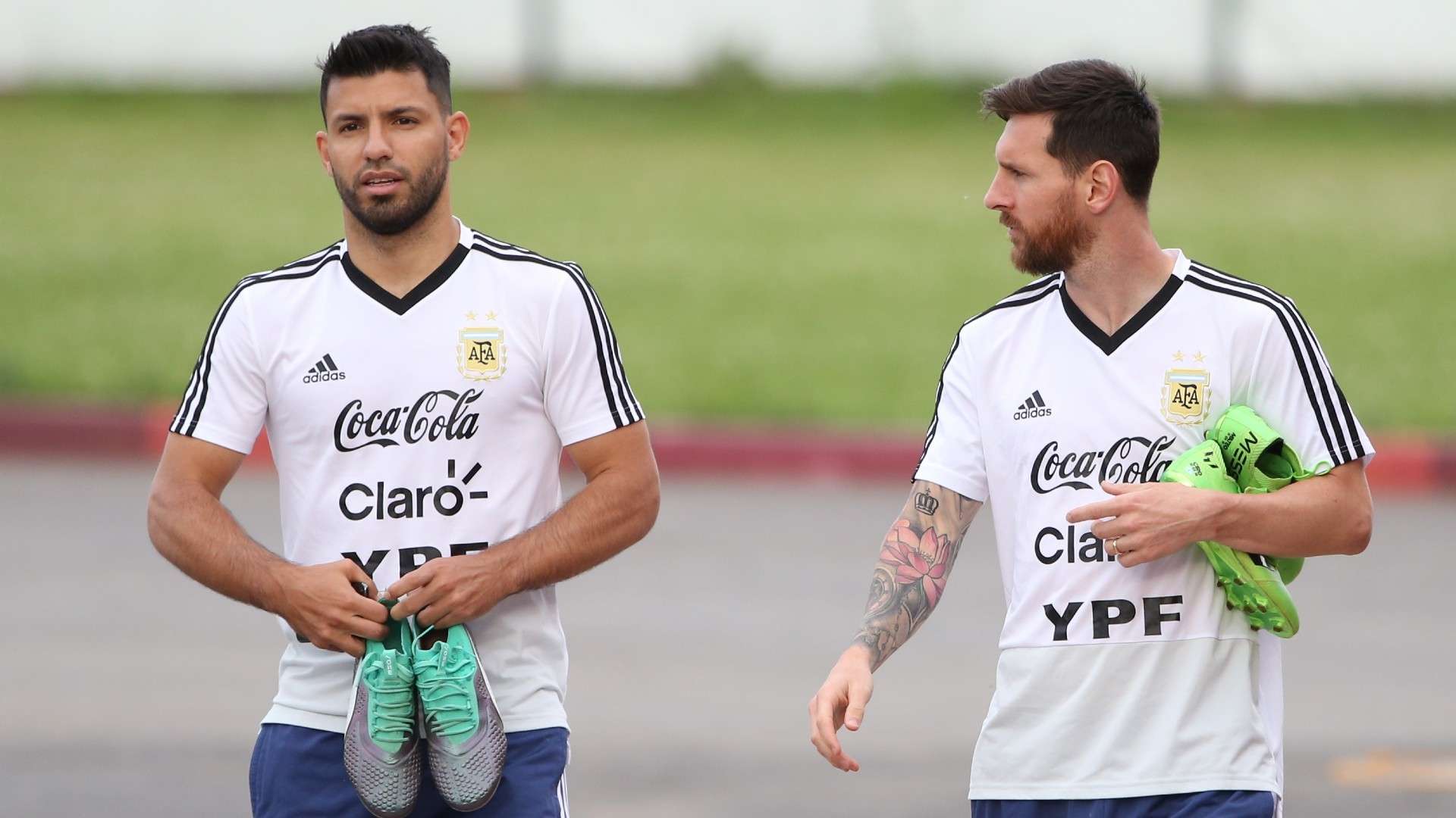 Sergio Aguero Lionel Messi Argentina 