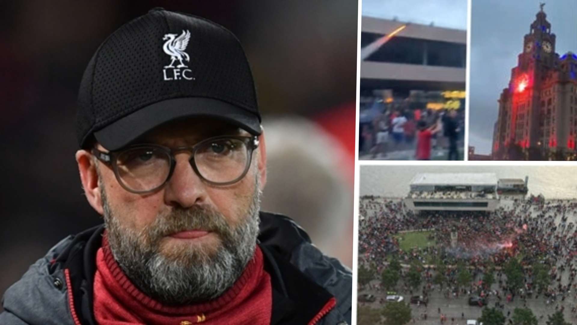 Liverpool Jurgen Klopp fan celebrations composite