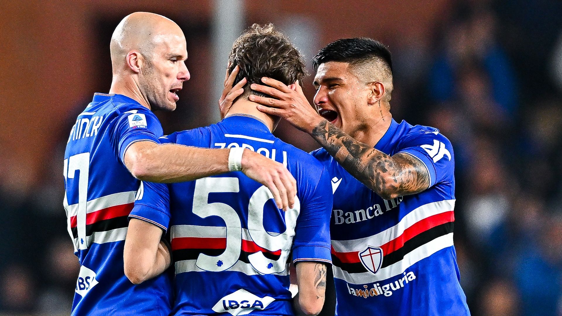 Sampdoria celebrating Empoli Serie A