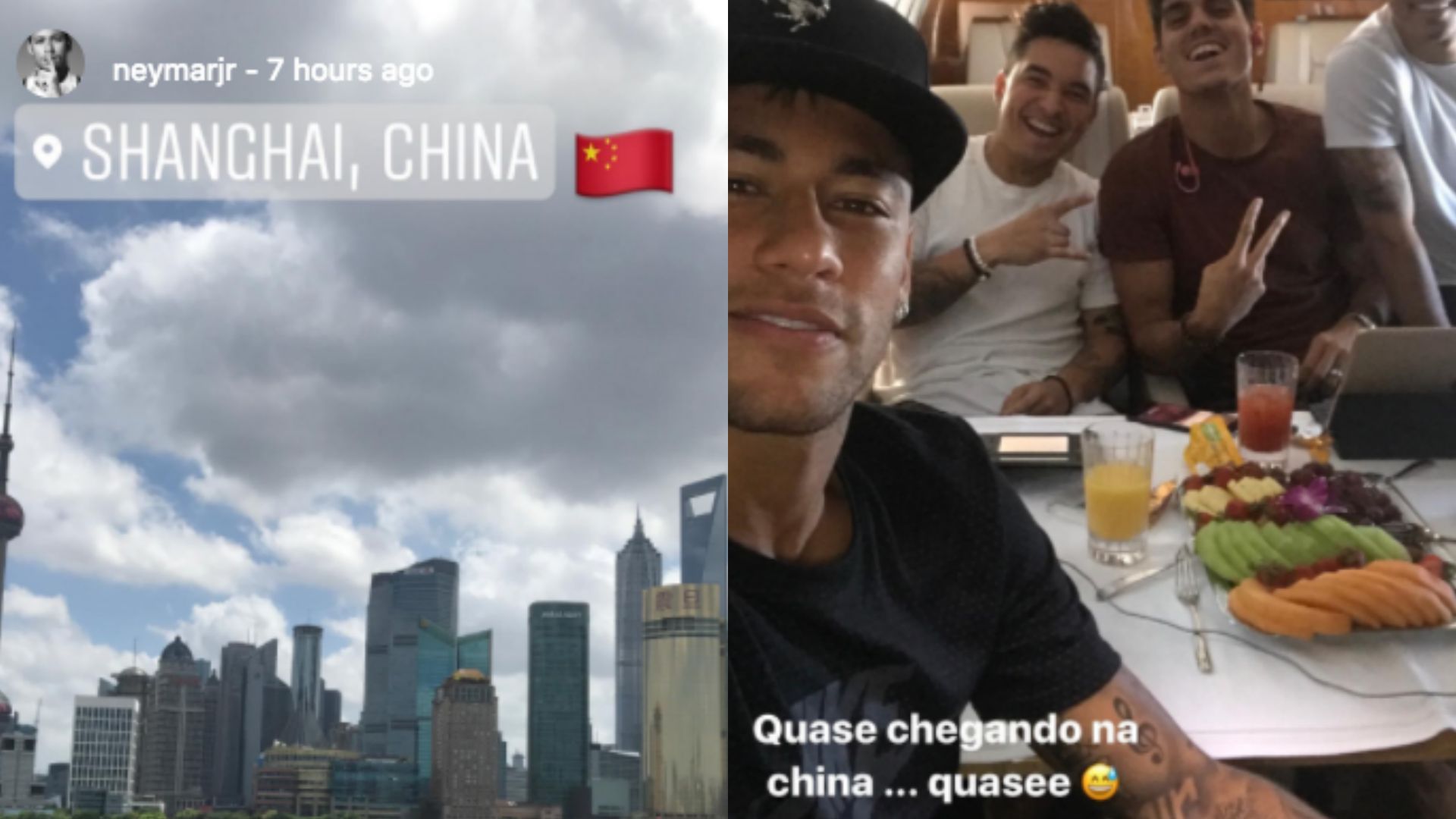 Neymar Instagram stories China