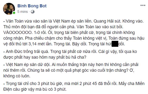 reaction trọng tài Myanmar - Việt Nam 2