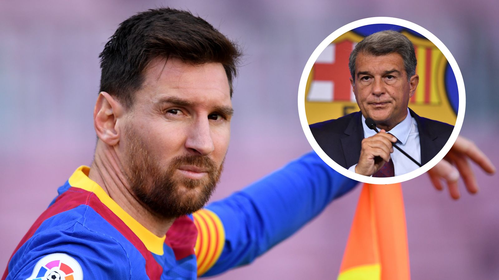 Lionel Messi Joan Laporta