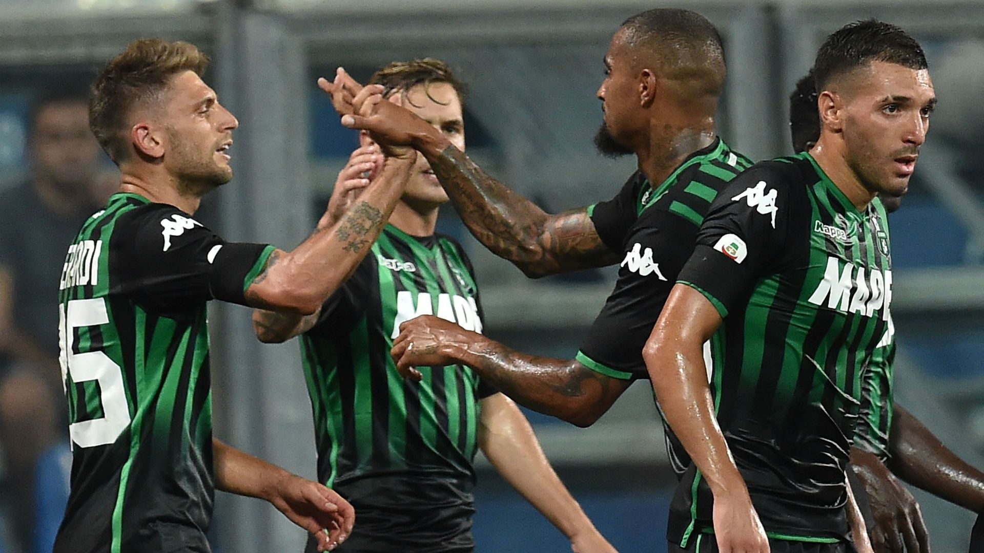 Sassuolo celebrating Inter Serie A