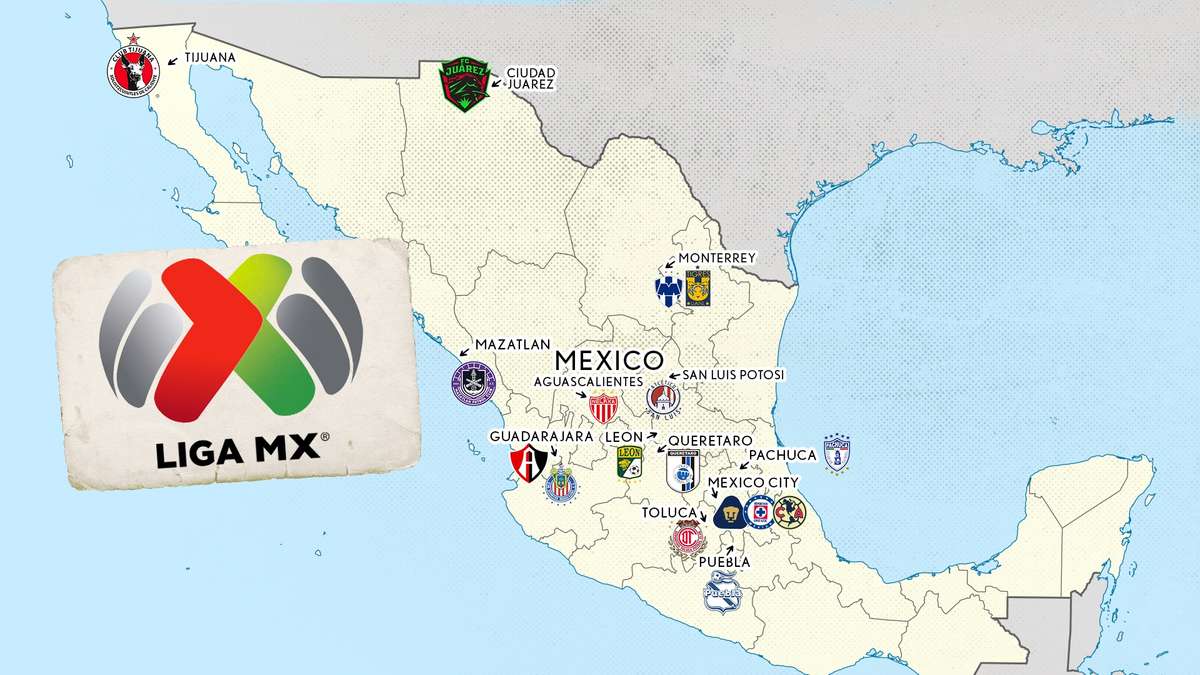 Liga MX: Map locations & stadiums of every team in Mexico's top ...