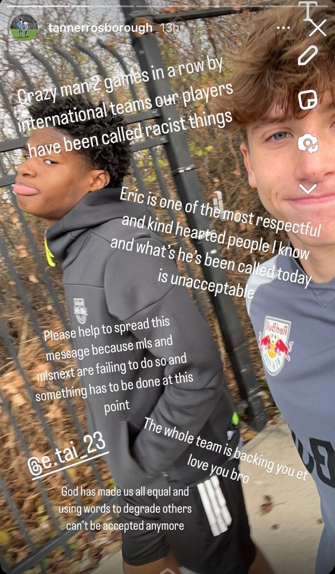 Tanner Rosborough RBNY Insta post