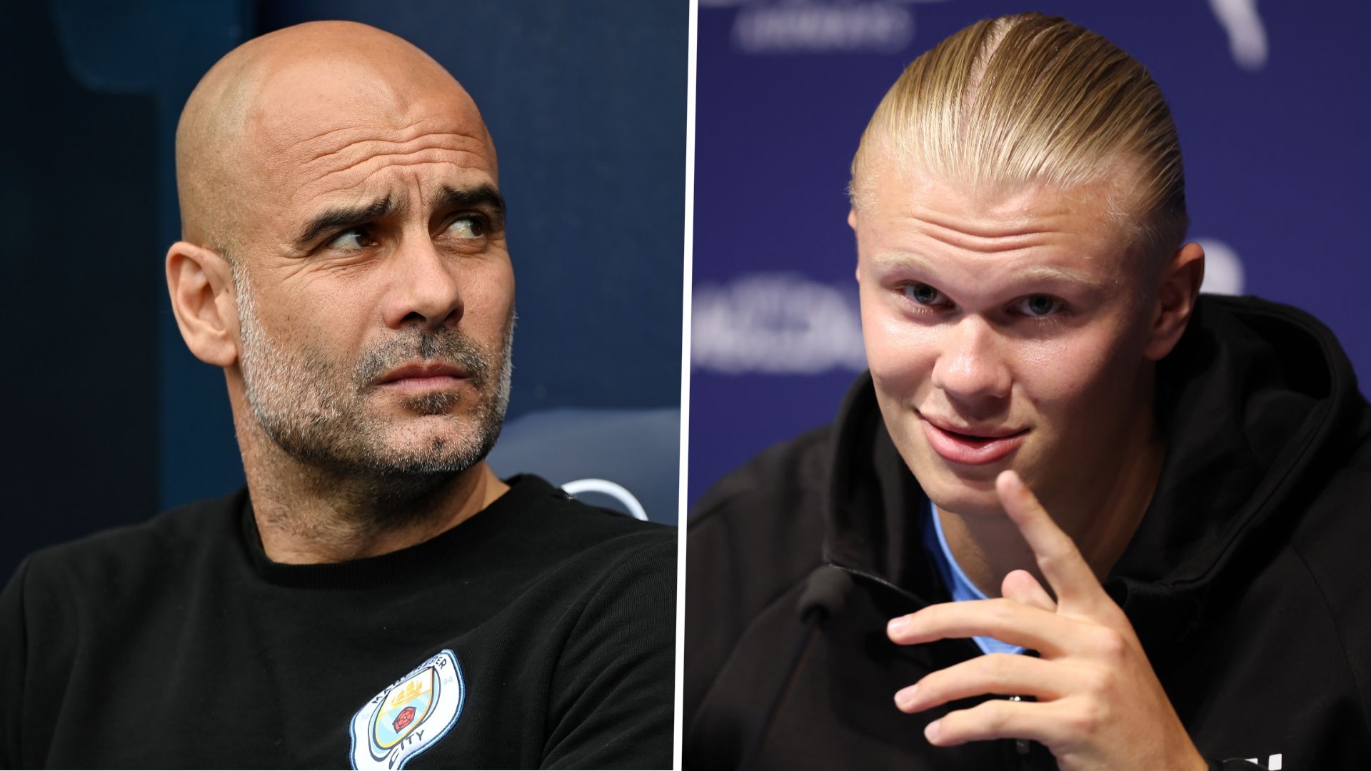 Erling Haaland Pep Guardiola GFX