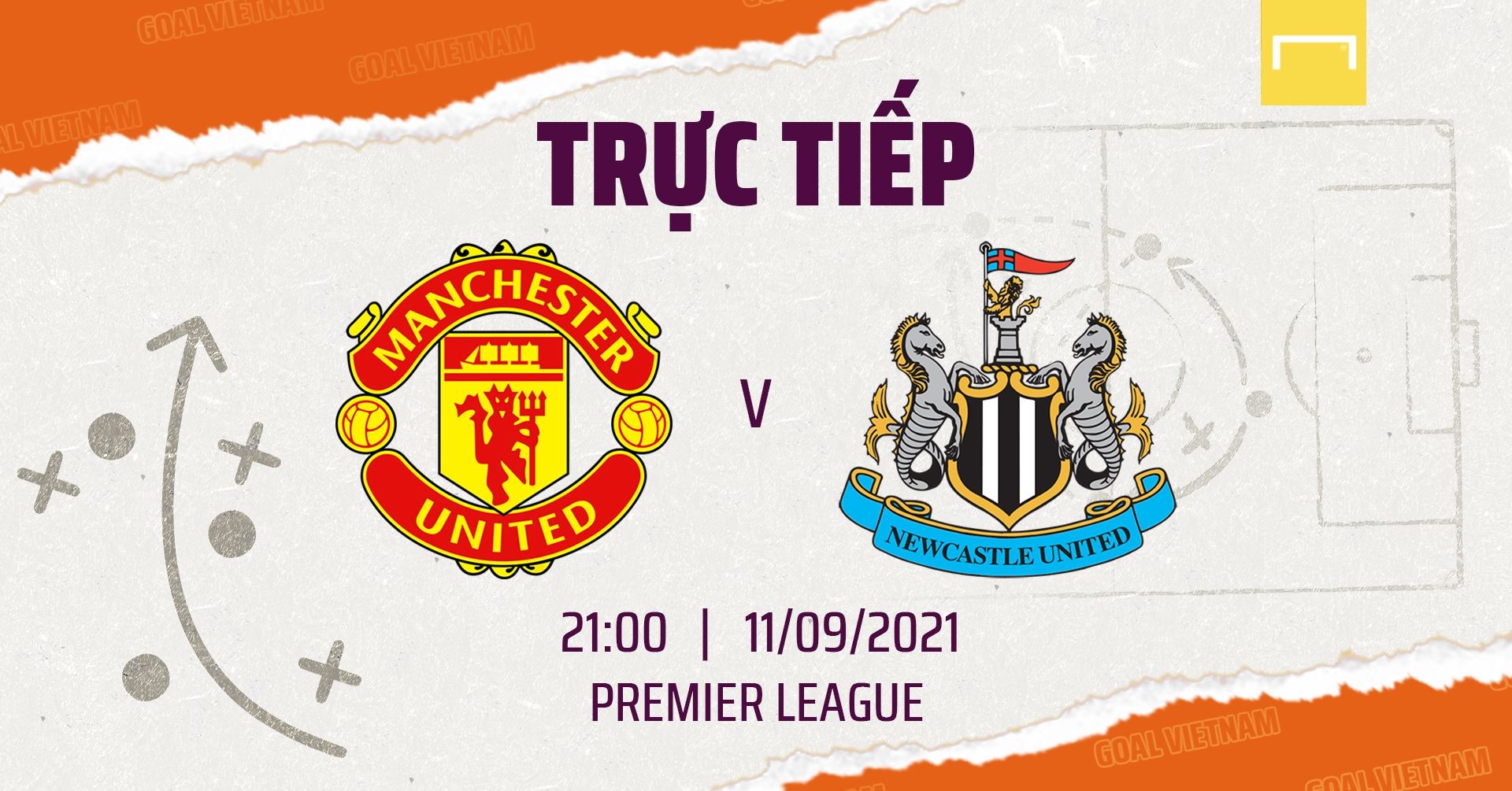 Live Manchester United vs Newcastle United Premier League 2021/22 GFX