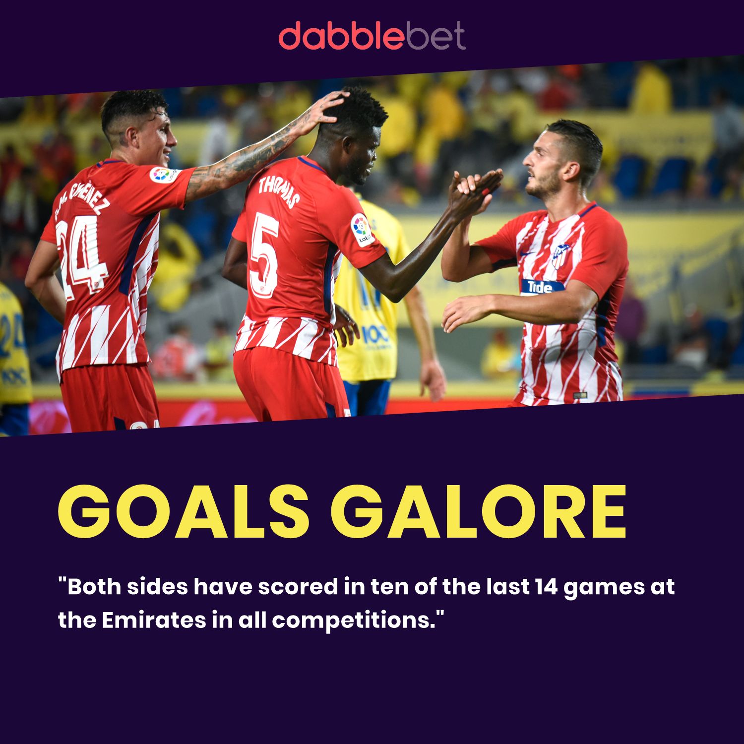 Arsenal Atletico graphic