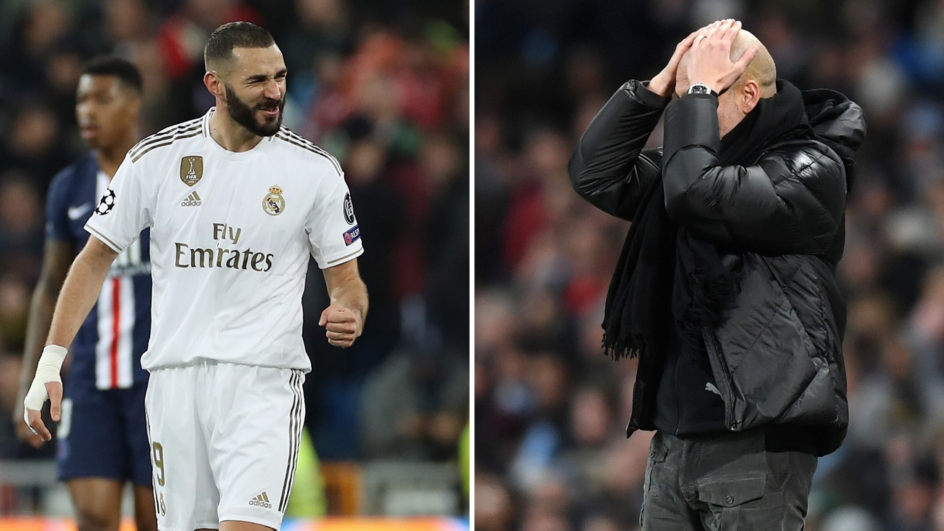 Benzema y Guardiola, Real Madrid y Manchester City