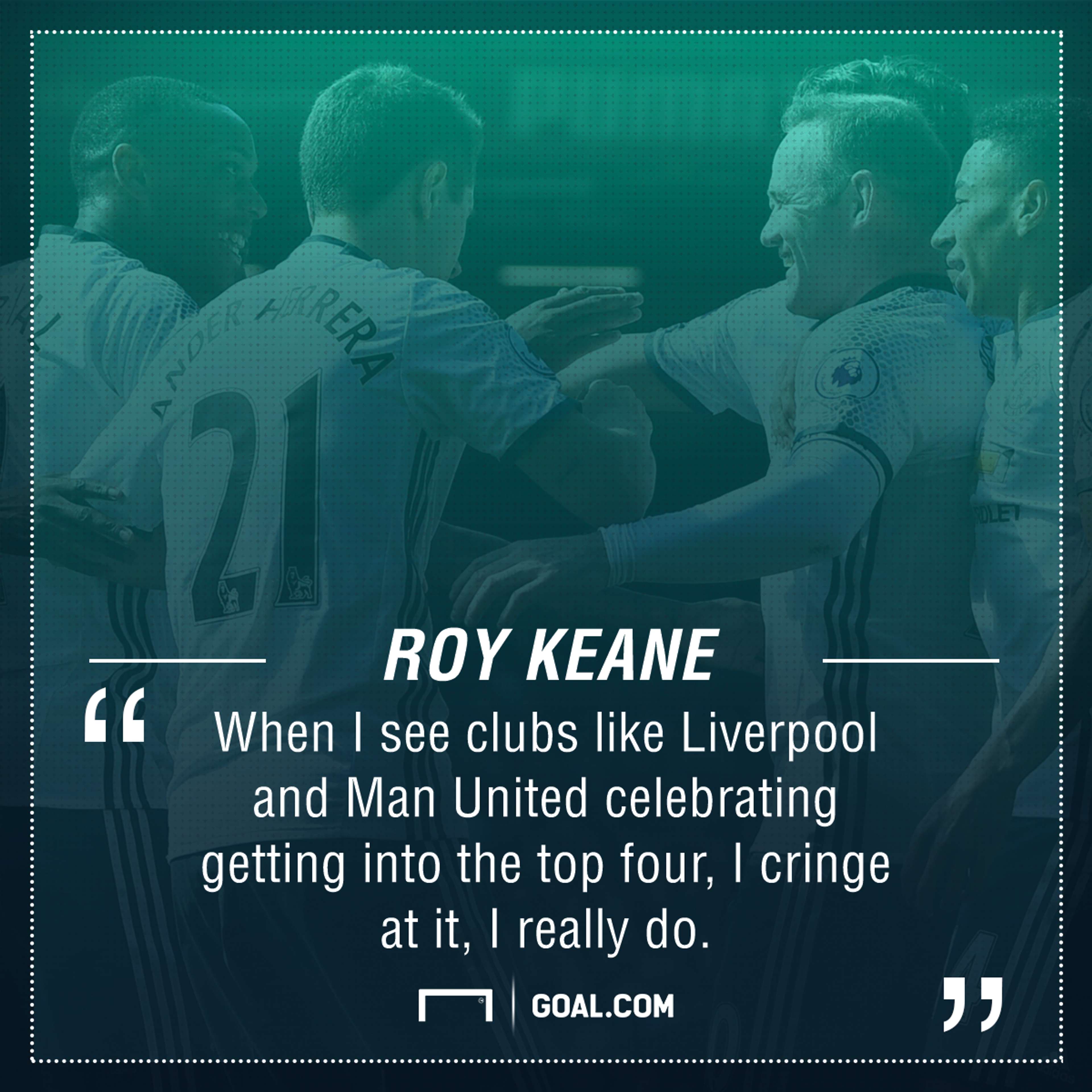 Roy Keane Manchester United Liverpool top four