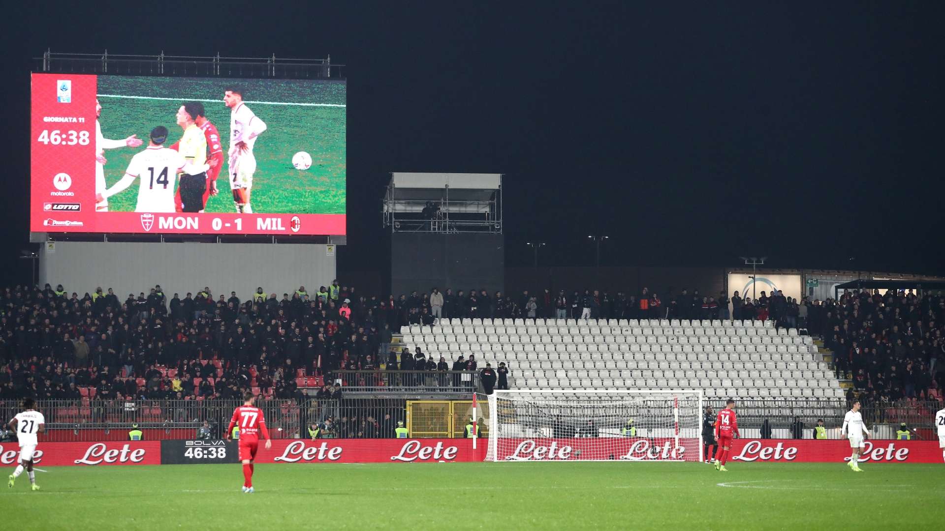 Milan fans left Monza stadium 02112024