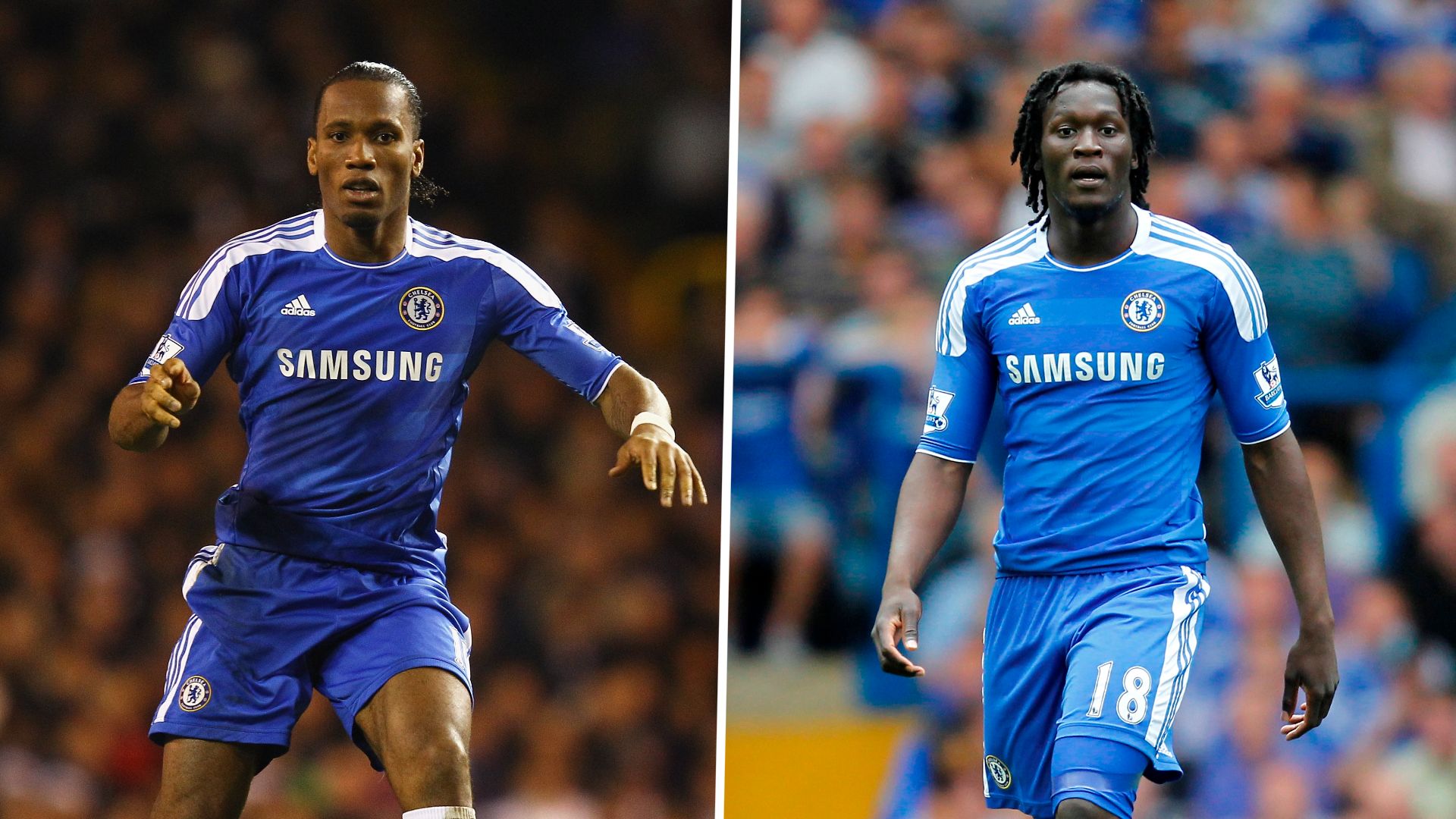 Didier Drogba and Romelu Lukaku - Chelsea 2011