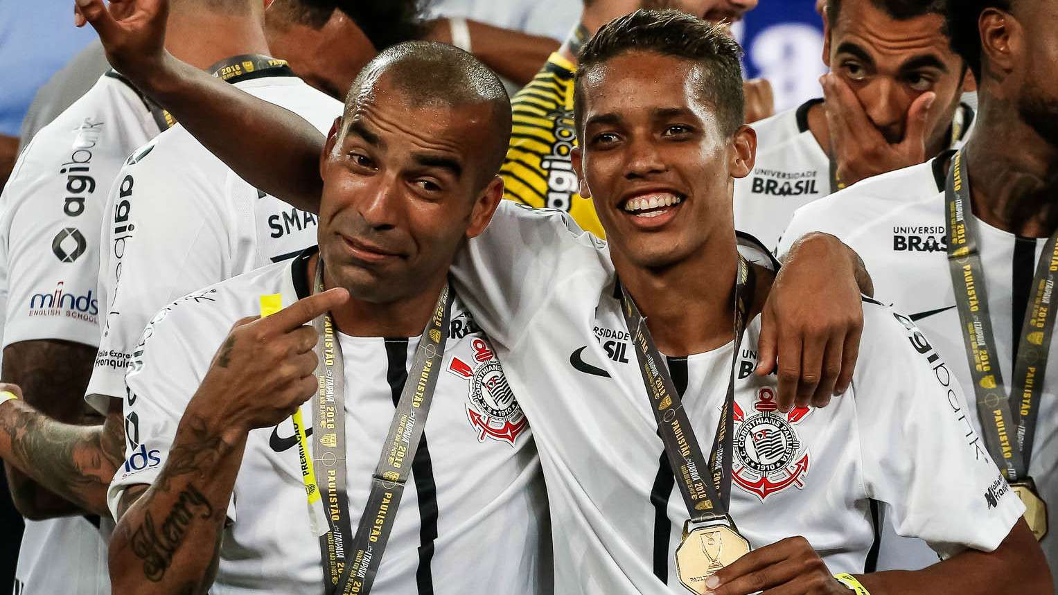Emerson Sheik e Pedrinho - Corinthians - Campeonato Paulista - 8/04/2018