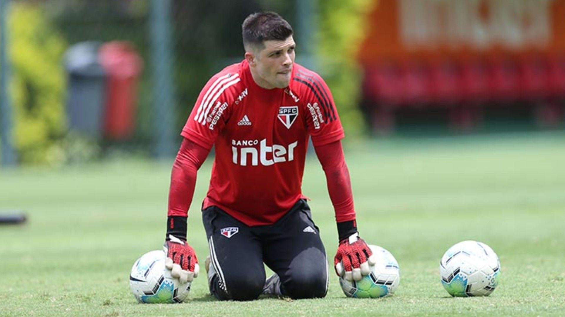 Tiago Volpi treino São Paulo 03 02 2021