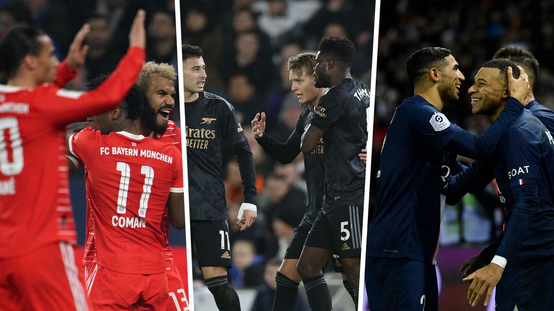 Bayern Munich, Arsenal, PSG GFX