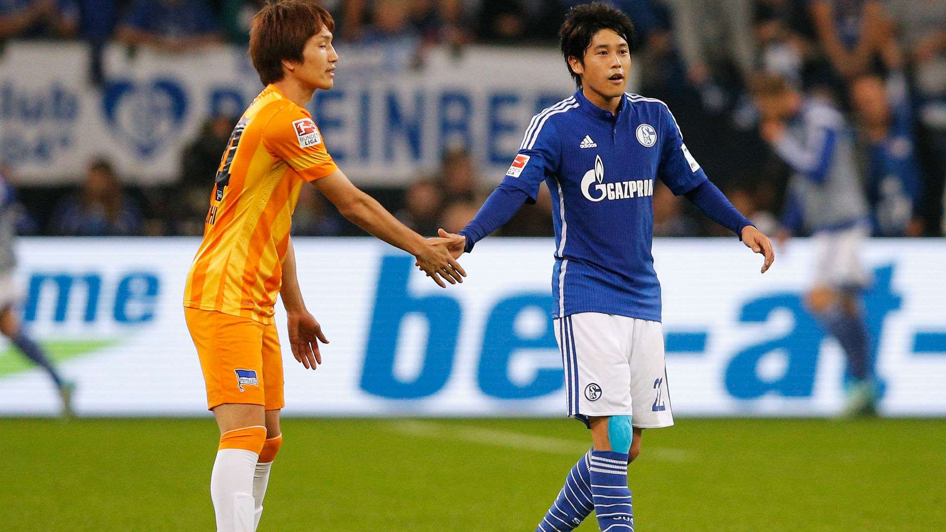 Haraguchi Genki Uchida Atsuto Schalke Hertha Berlin Bundesliga 10182014