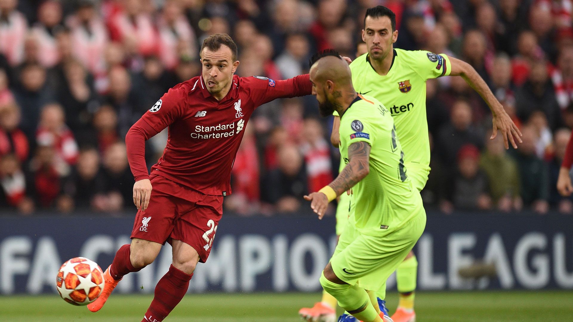 Shaqiri Vidal FC Liverpool FC Barcelona Champions League 07052019