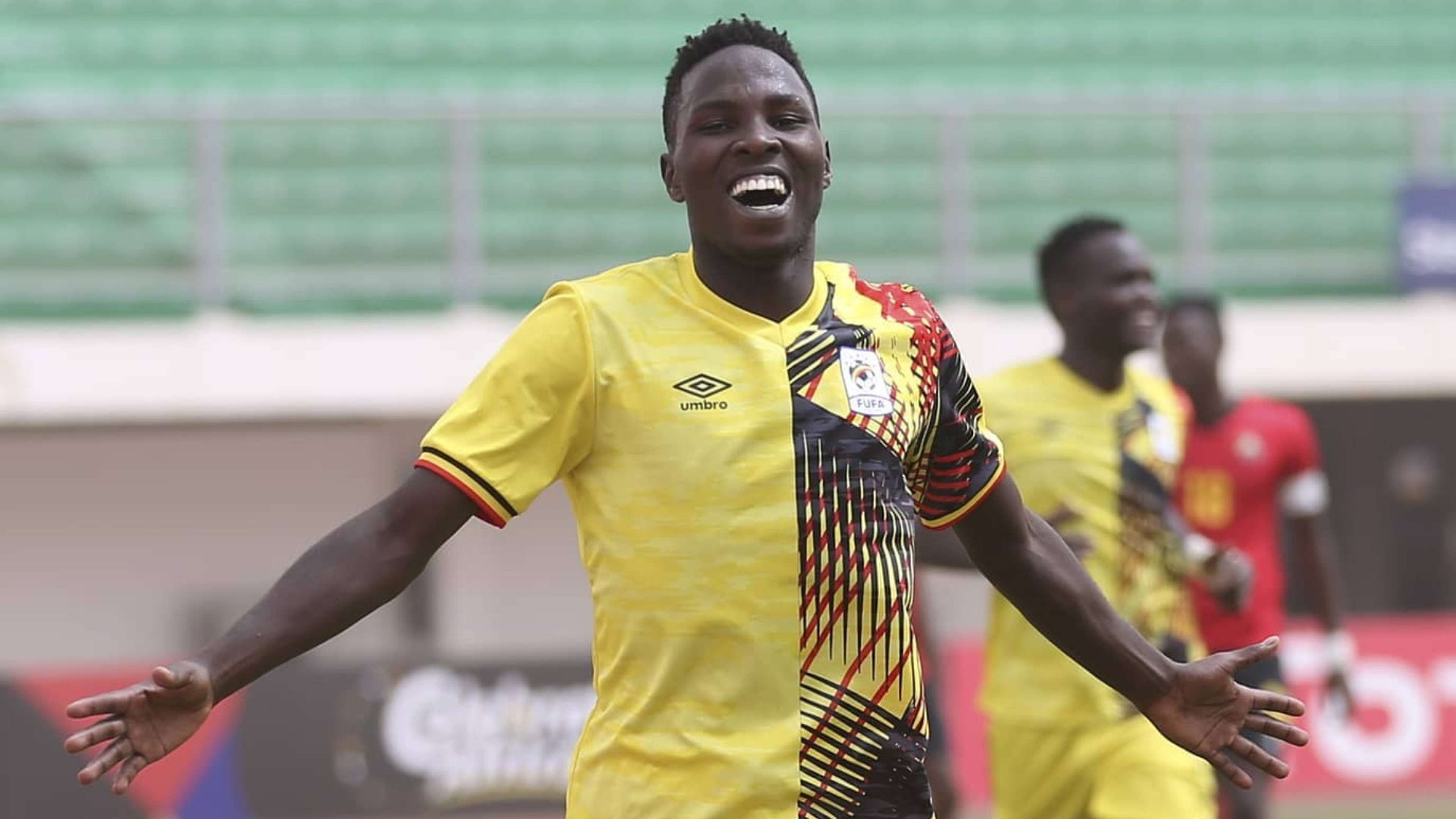 Uganda U20 player Derrick Kakooza vs Mozambique.