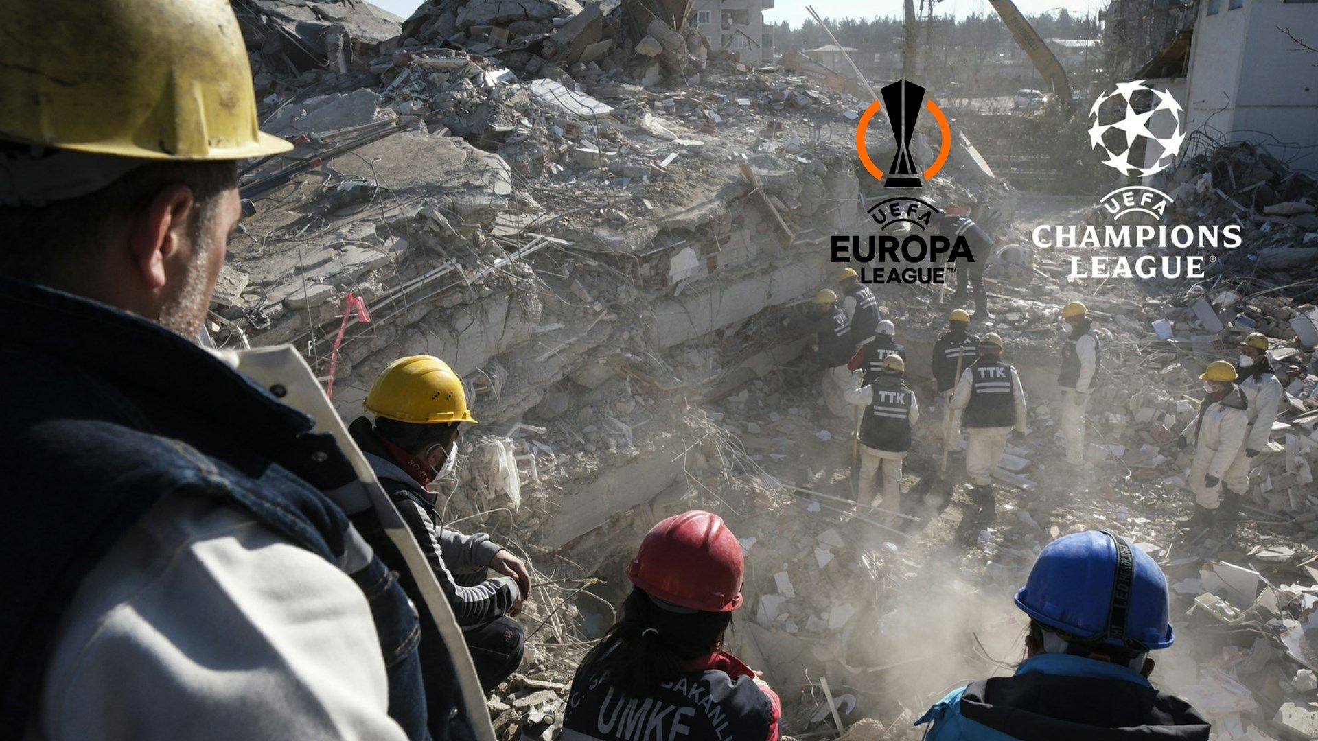 turkey earthquake, Chamions League, Europa League GFX