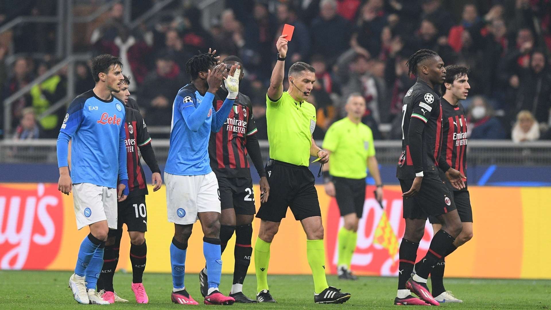 Anguissa red card Milan Napoli