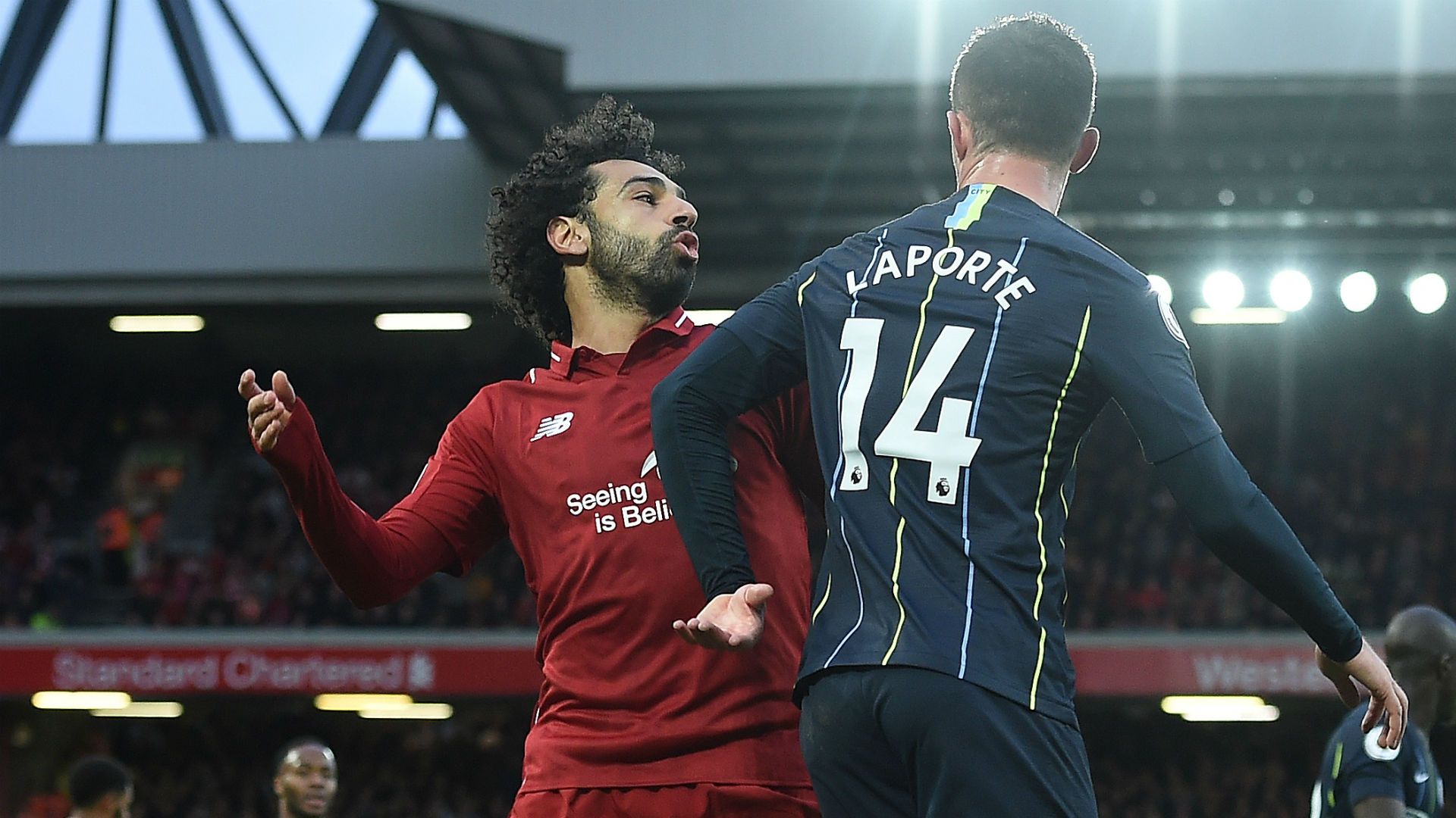 Mohamed Salah Liverpool Aymeric Laport Manchester City