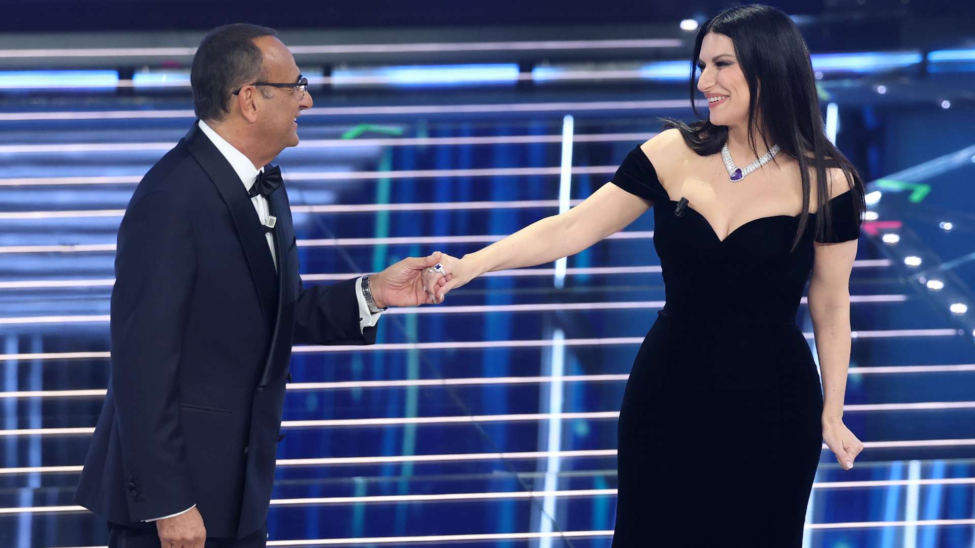 Carlo Conti Laura Pausini Sanremo