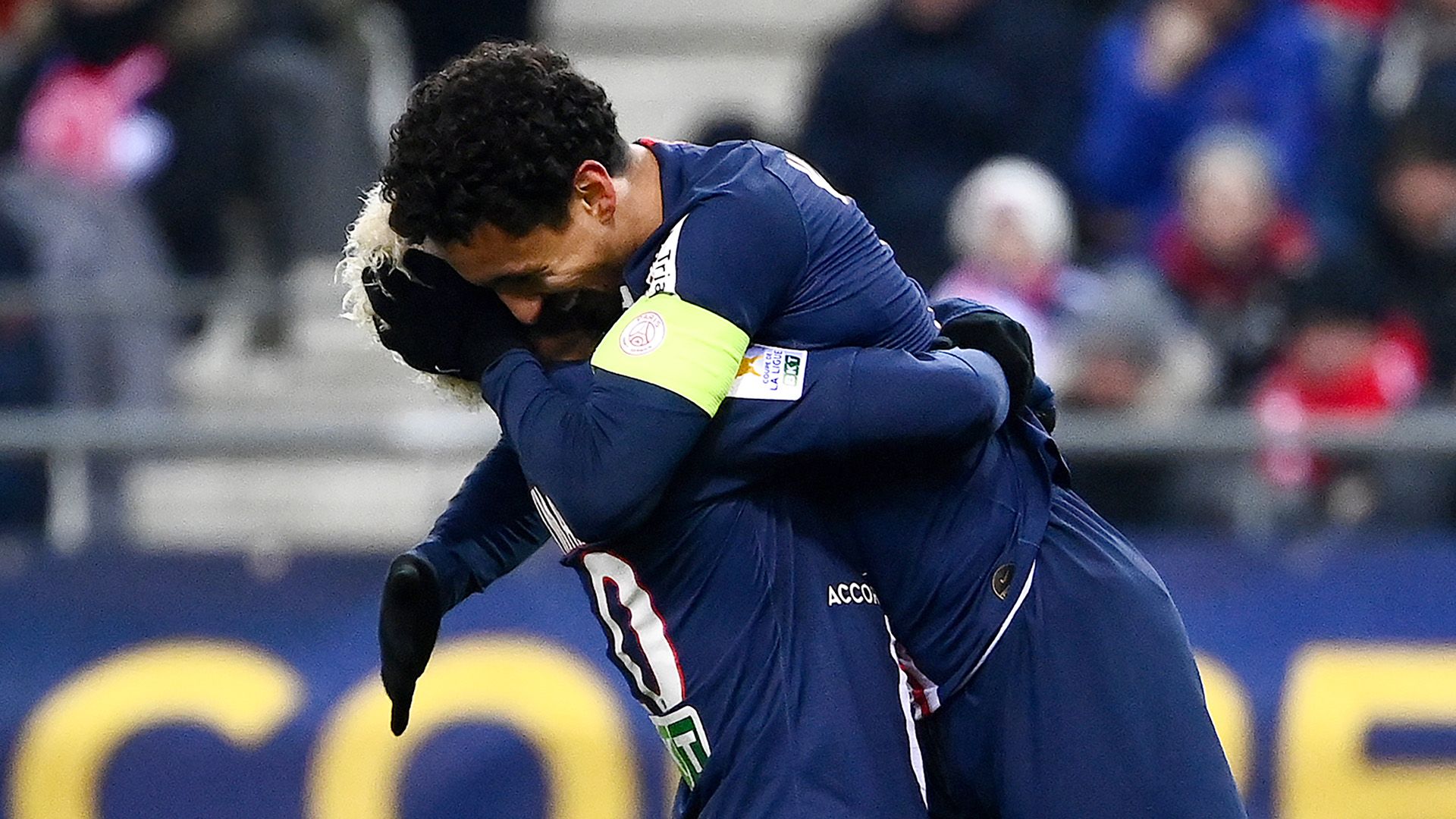 Neymar Marquinhos Reims PSG Coupe de La Ligue 22 01 2020