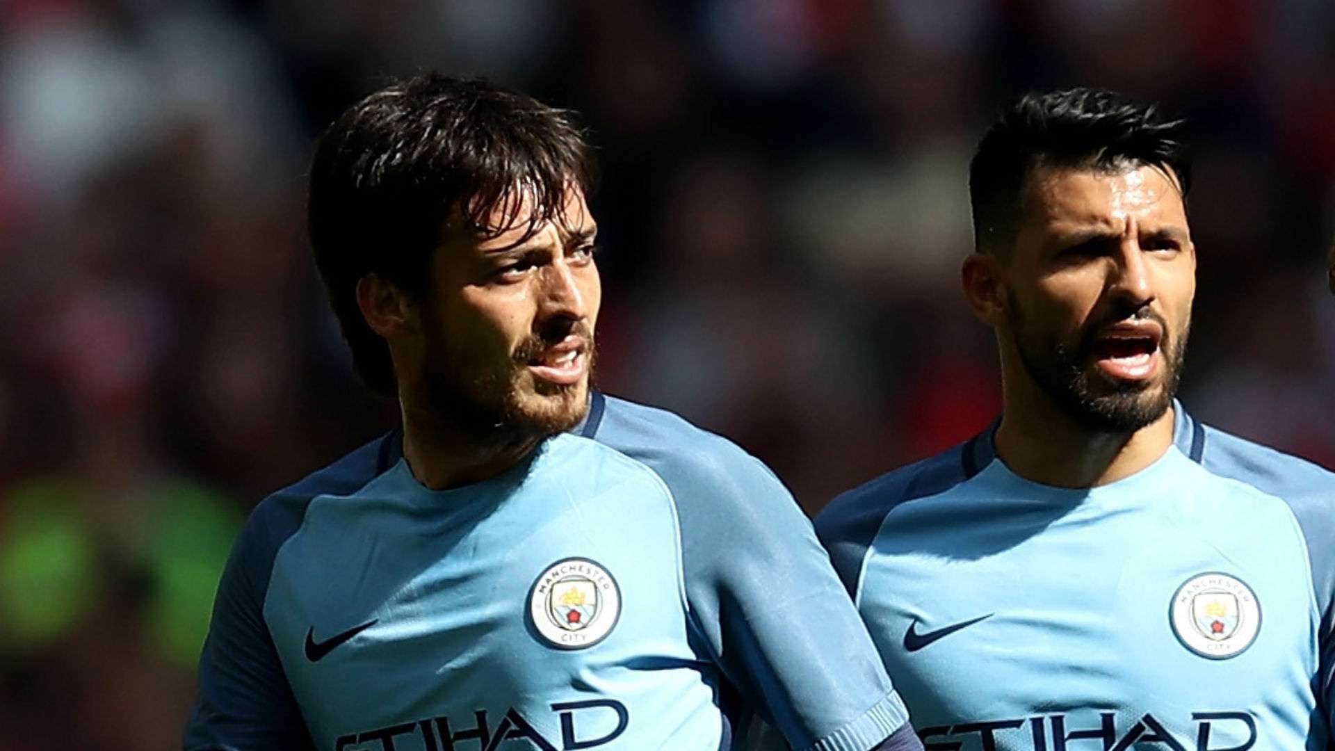 David Silva Sergio Aguero Manchester City